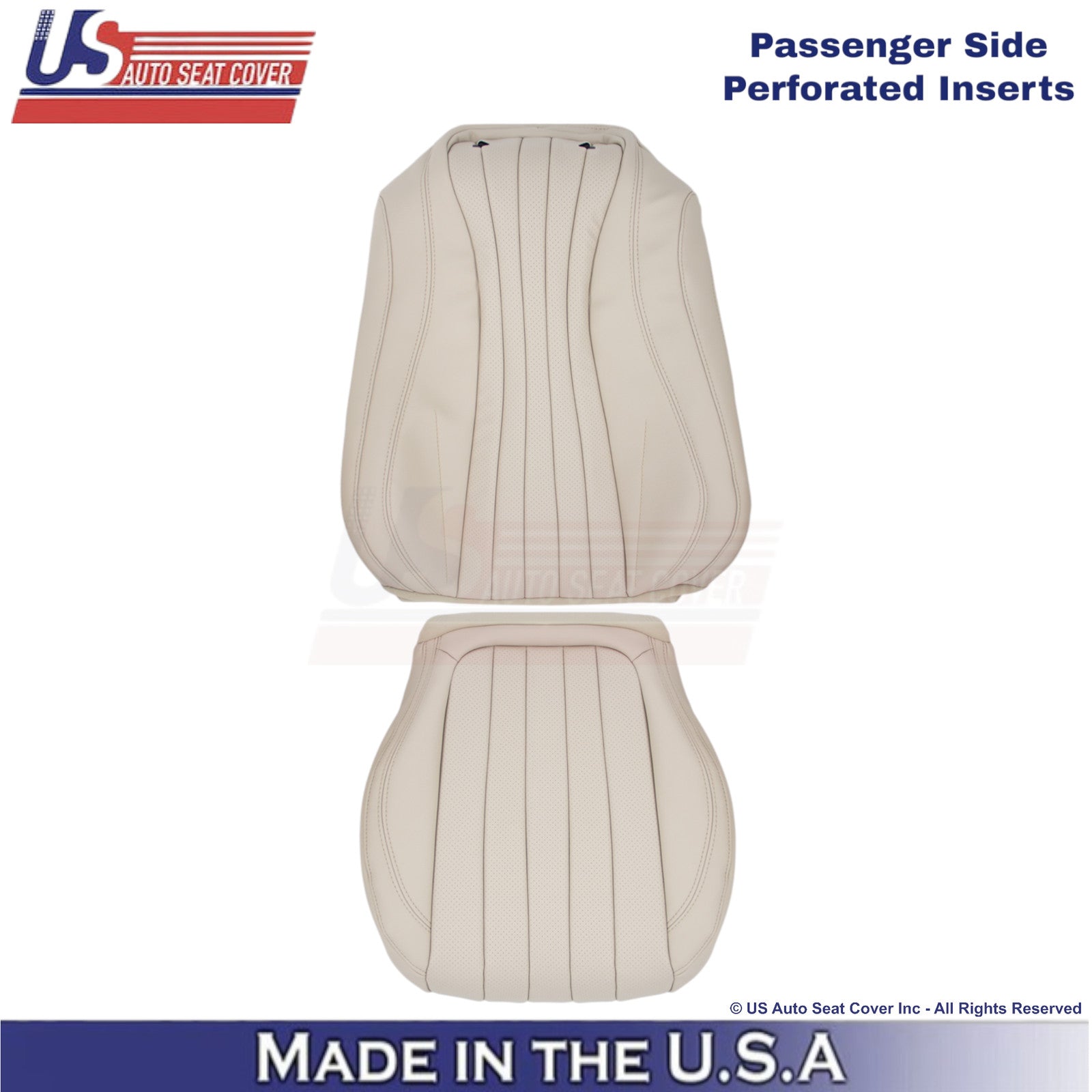 2017-2023 Fits Mercedes Benz E-Class Leather Front Passenger Covers Macchiato