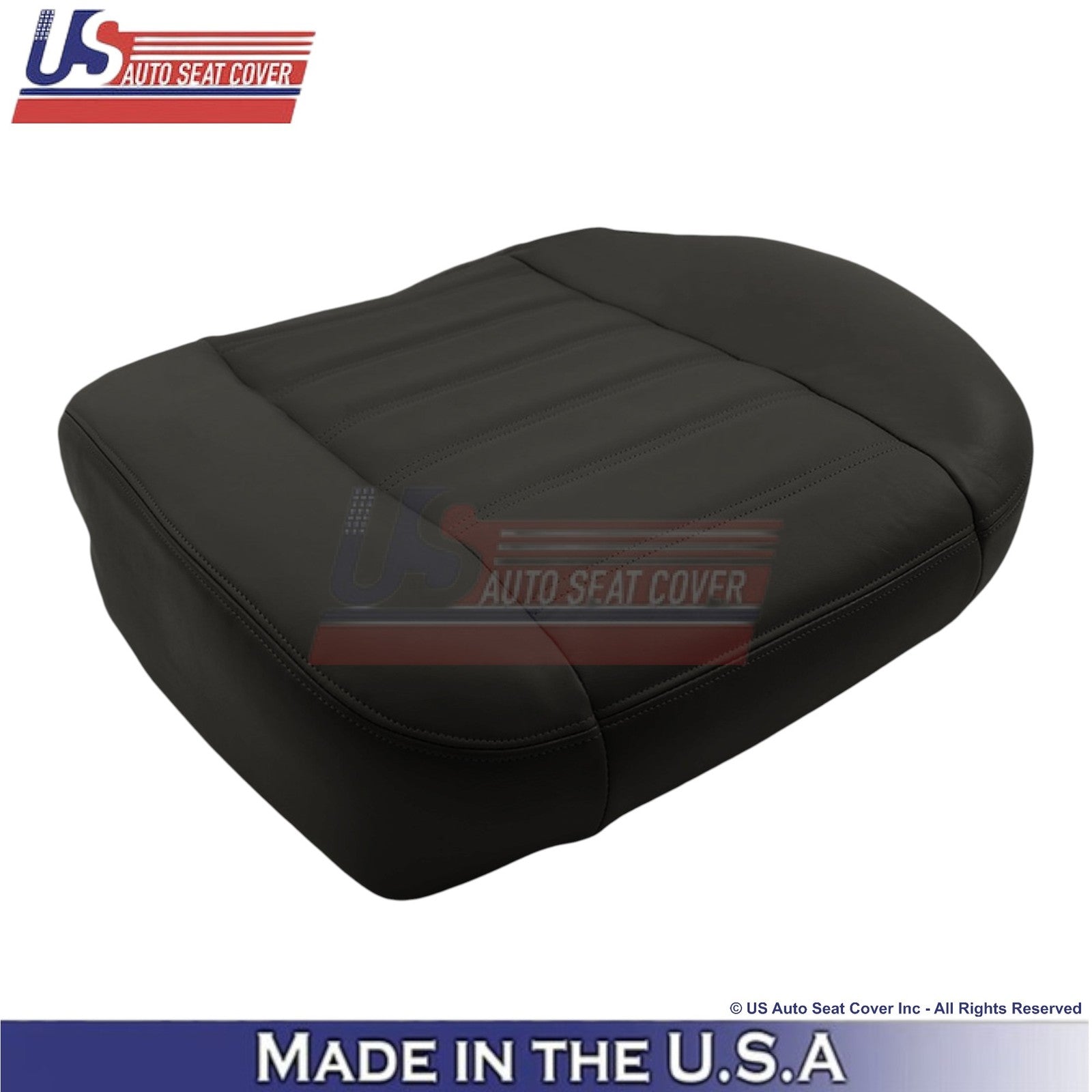 2003-2007 For Hummer H2 Leatherette Passenger Bottom Seat Cover Ebony Black