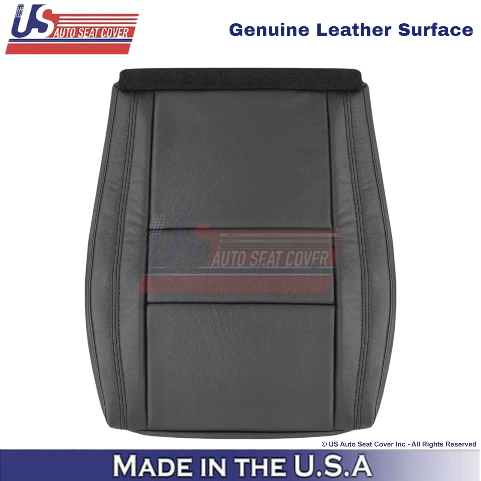 2011-2025 For Dodge Durango Genuine Leather Front Driver Bottom Seat Cover Black