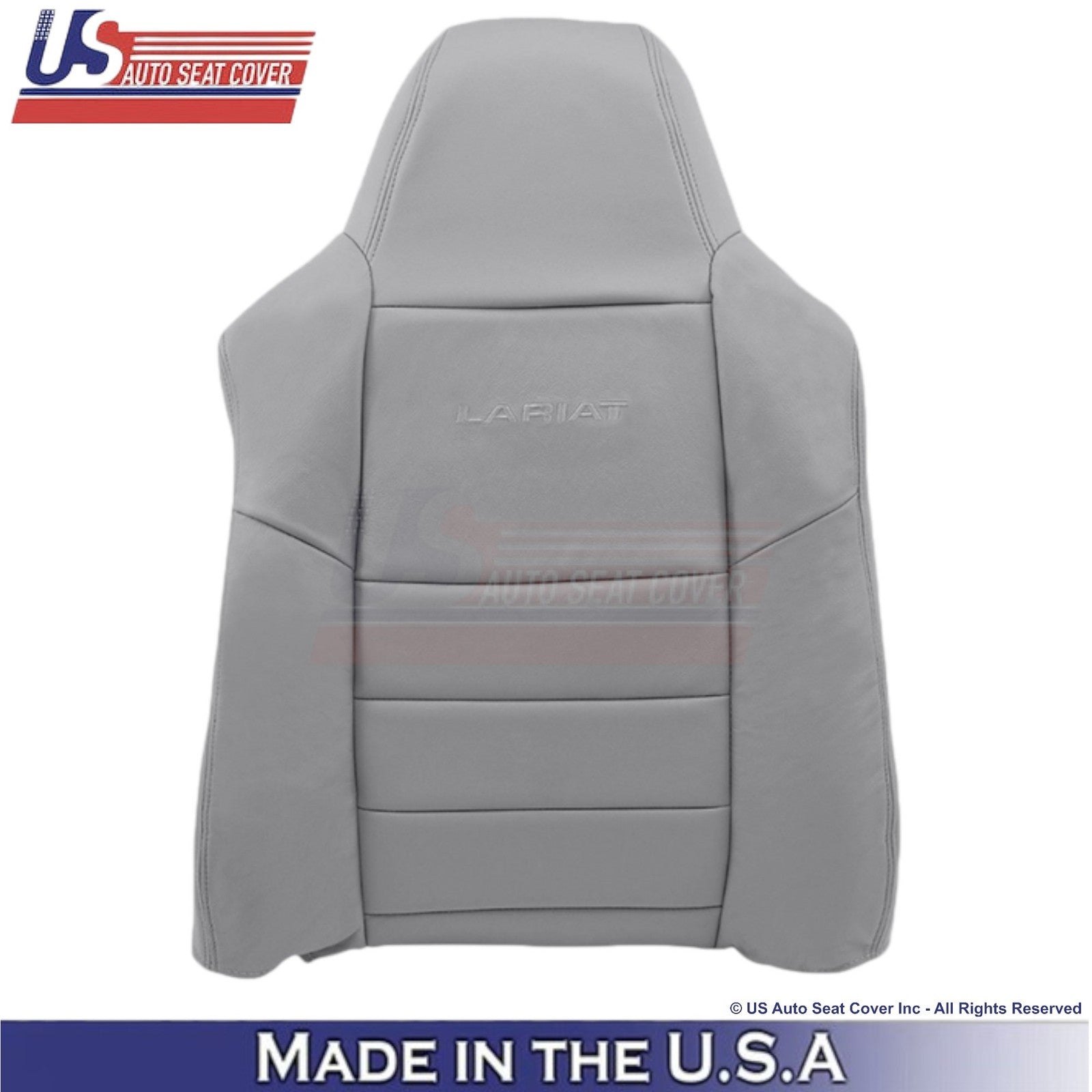 2003-2007 Fits Ford F250 F350 Lariat Leatherette Driver Top OEM Seat Cover Gray