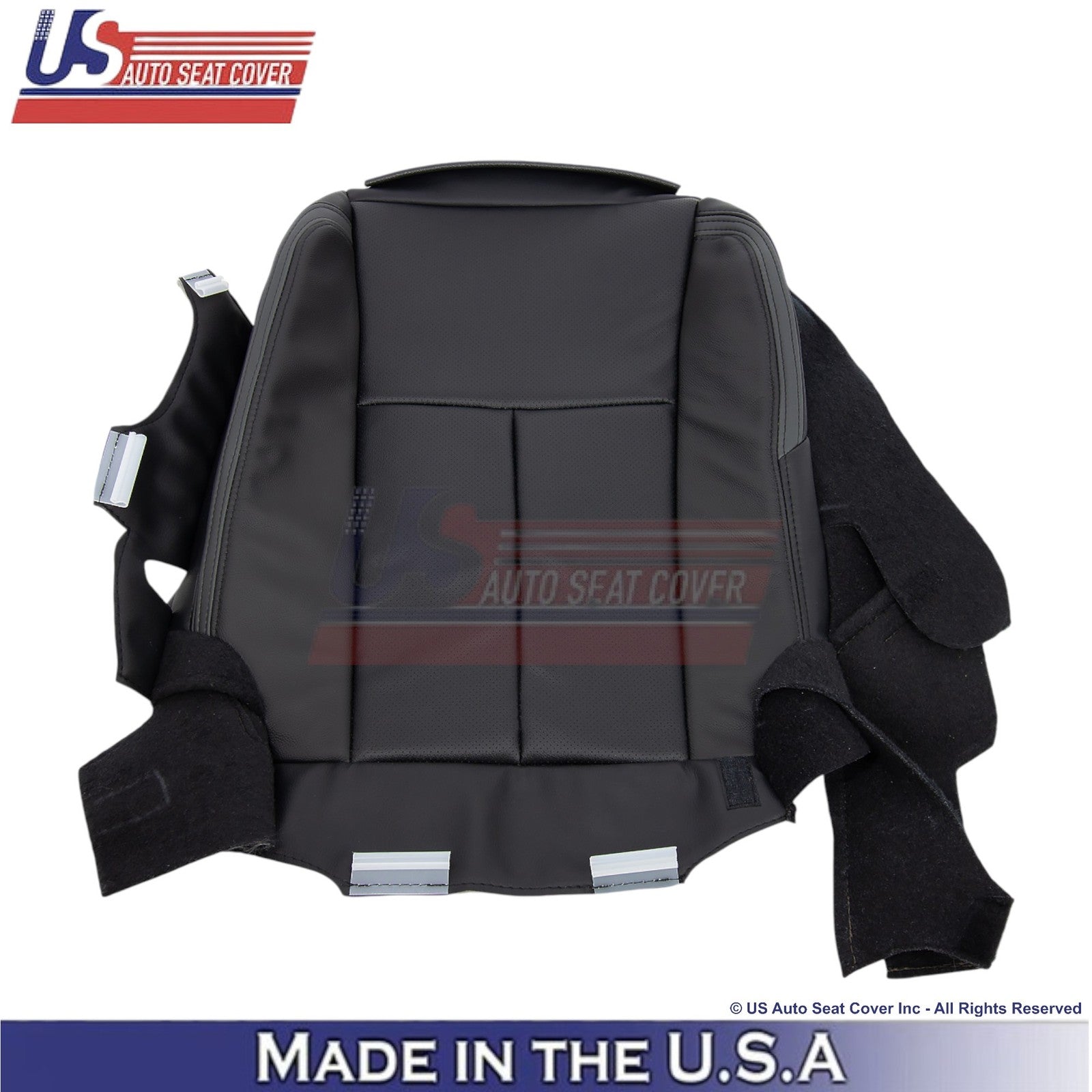 2015-2017 Fits Ford Expedition Platinum Leather Front Replacement Covers Ebony
