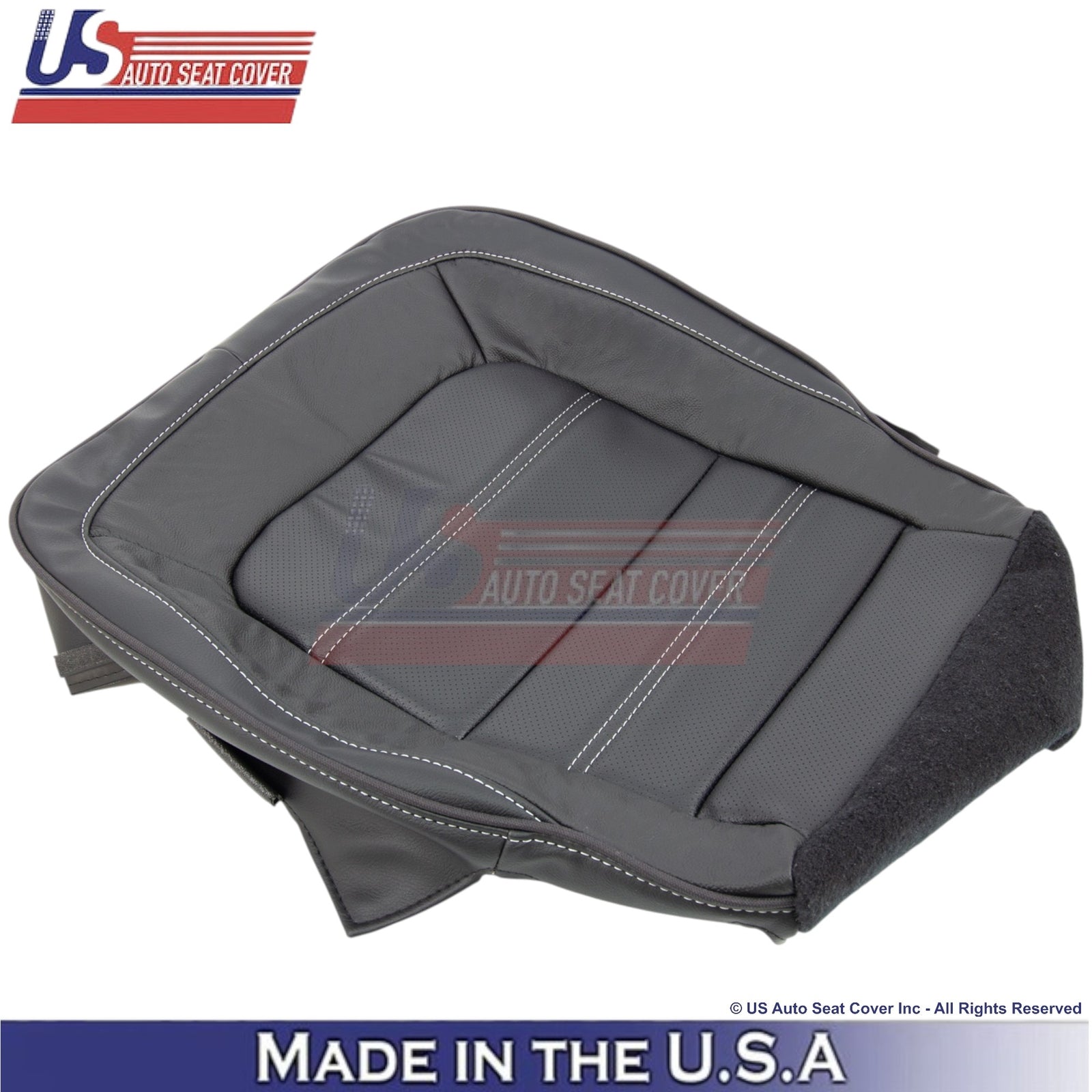 2015-2022 For GMC Canyon Denali Leather Bottom Replacement Seat Covers Jet Black