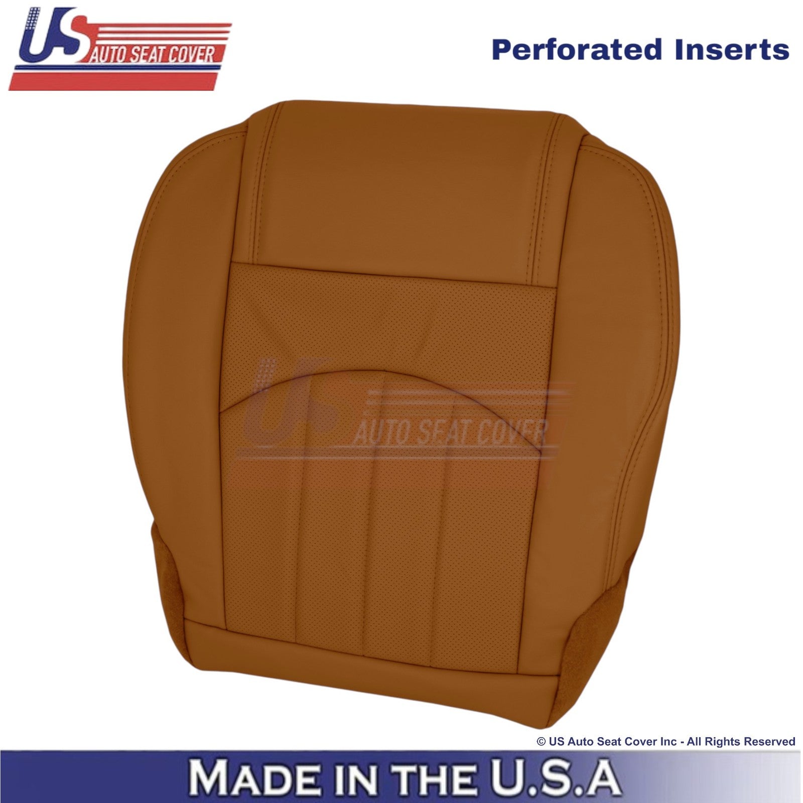2013-2014 Fits Chevy Traverse Leatherette Perforated Front Seat Covers Mojave