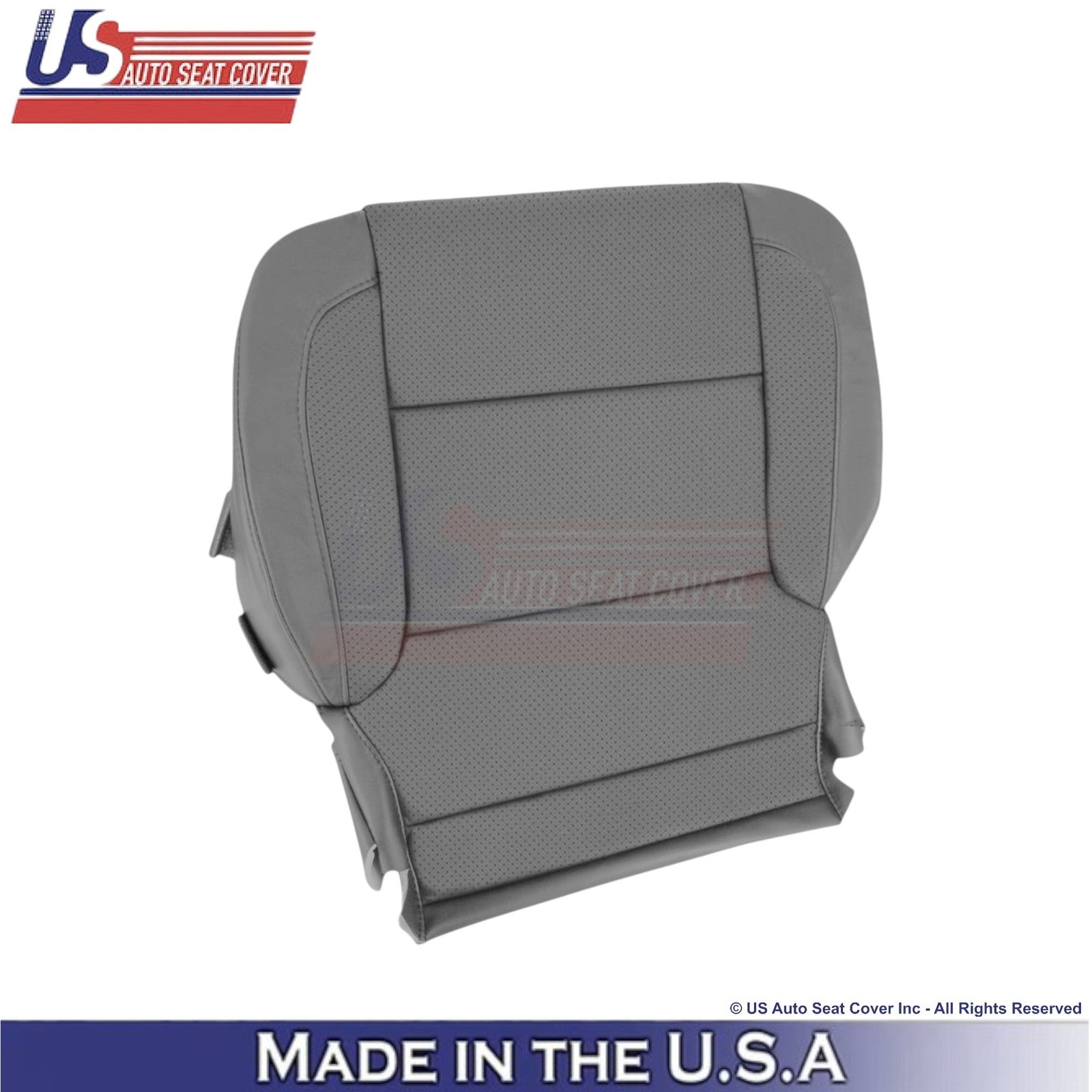 2014-2019 For Chevy Silverado 1500 LT LS Leatherette Perf Front Covers Gray