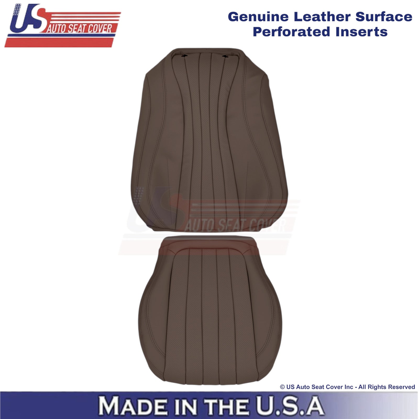 2017-2023 For Mercedes Benz E-Class Genuine Leather Driver Seat Covers Nut Brown