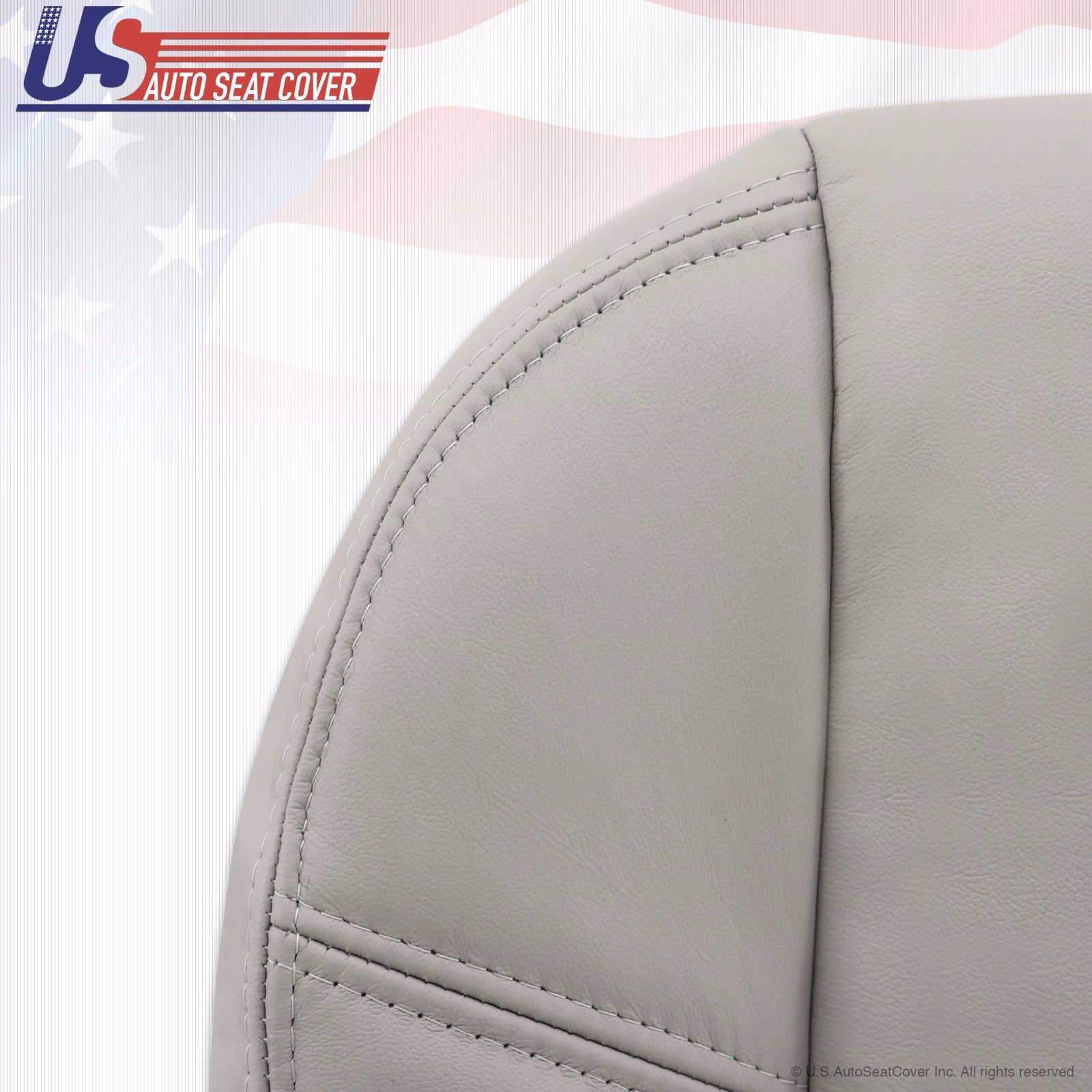 2007 2008 Chevy Tahoe & Suburban Driver Bottom Leather Seat Cover Light Gray
