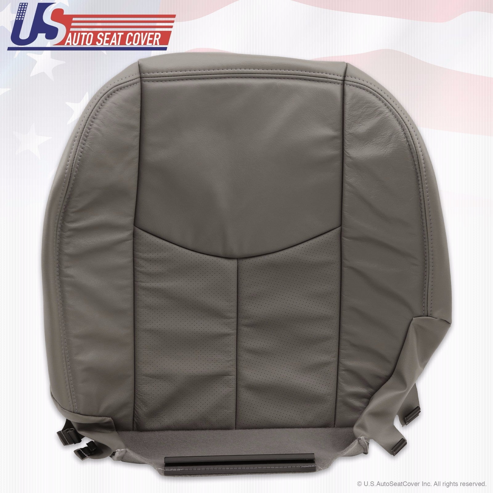 2003 - 2006 Cadillac Escalade Passenger Bottom Leather Seat Cover Gray 922