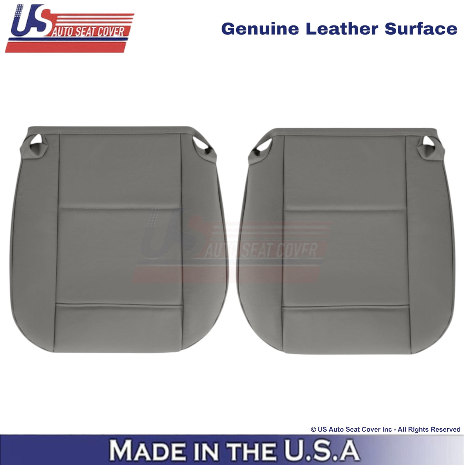 1998-2005 For BMW 3 Series E46 Genuine Leather Front Bottom Seat Covers Gray