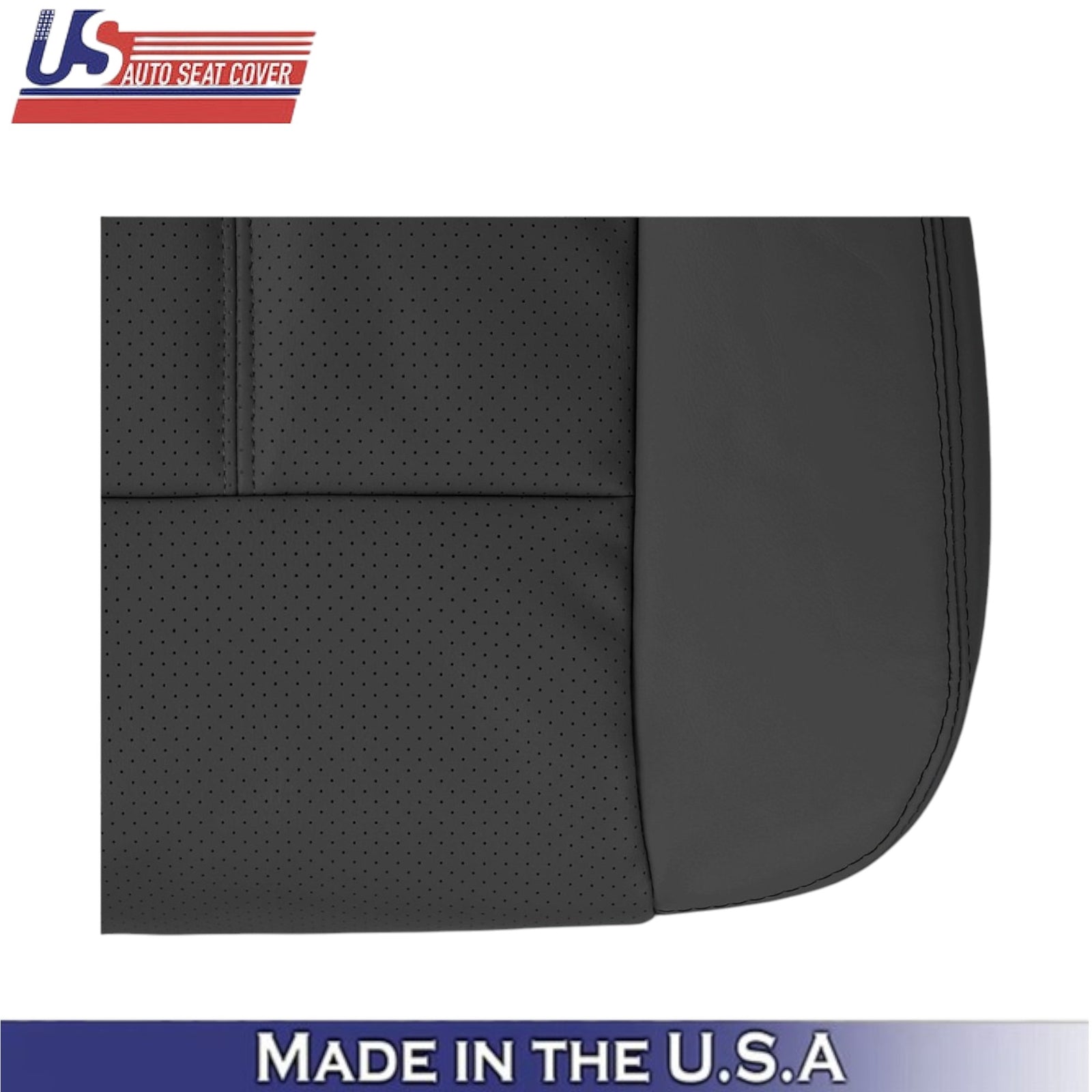 2011-2016 For Ford F250 F350 XL Leatherette Passenger Bottom Seat Cover Black