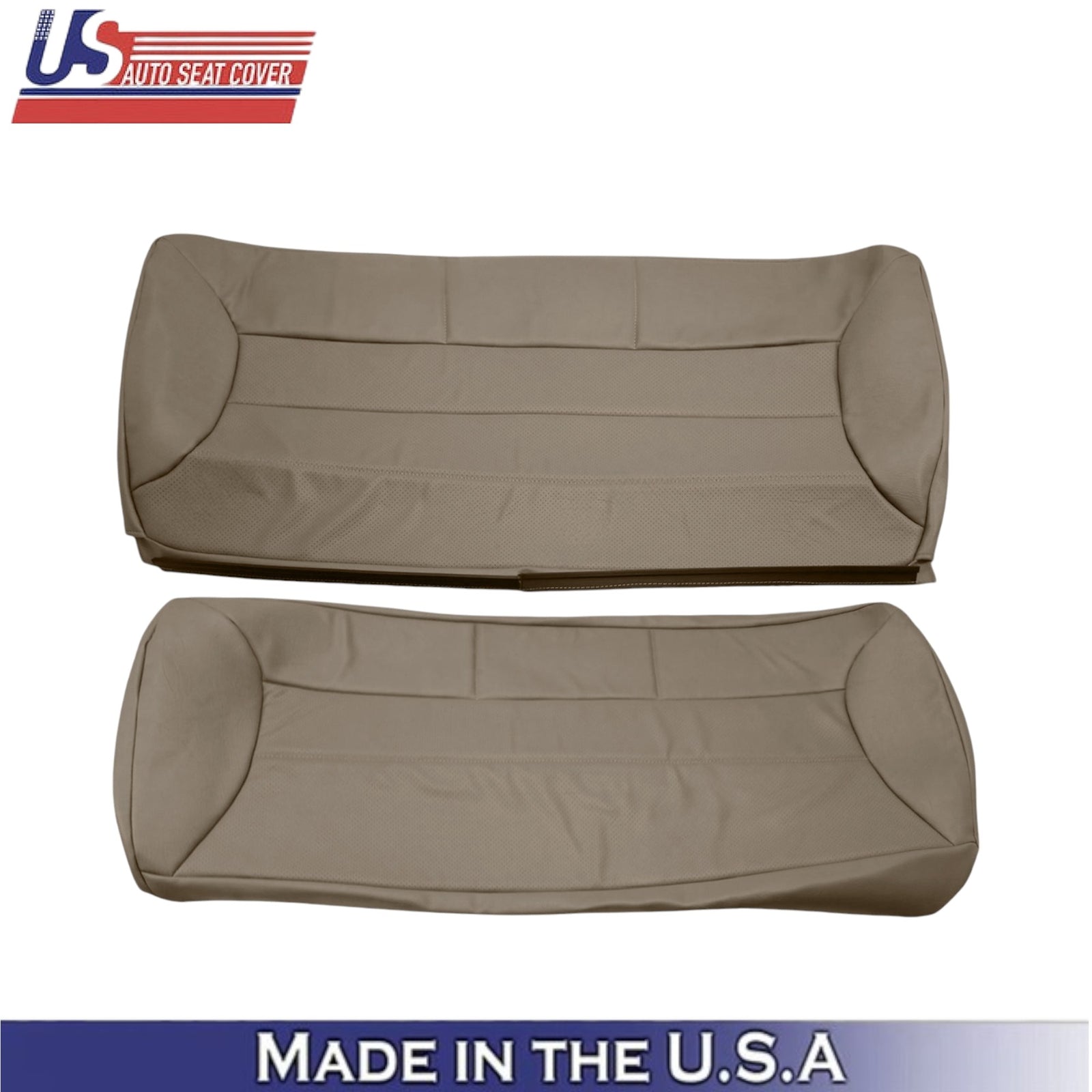1992-1996 For Ford Bronco Eddie Bauer Leatherette Rear Top & Bottom Covers Tan