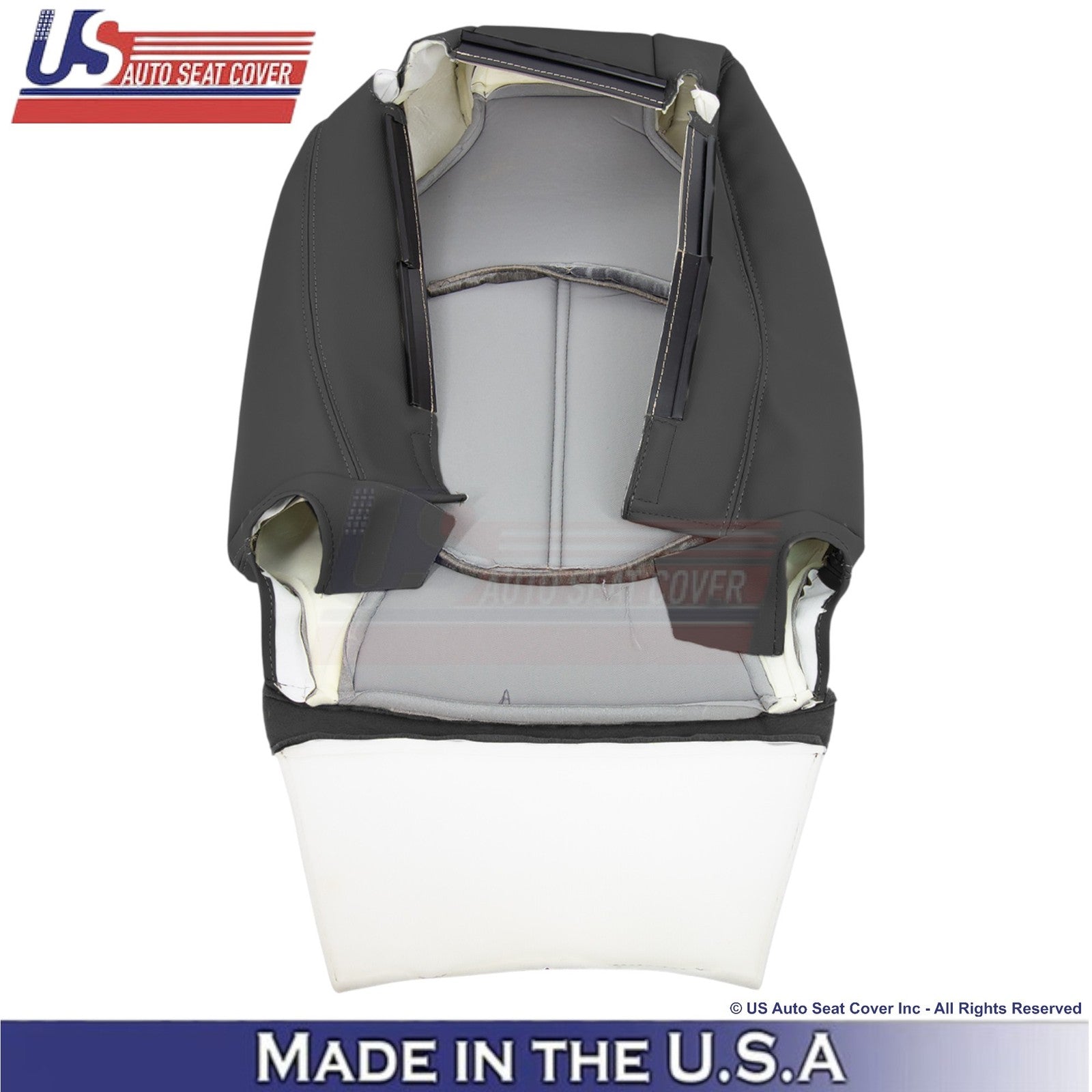2013-2016 Fits GMC Acadia Leatherette Front Top Replacement Seat Covers Ebony
