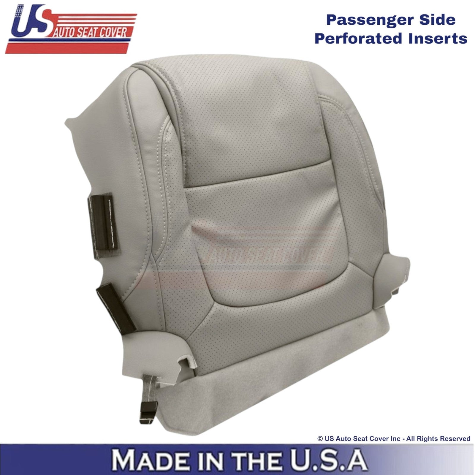 2011-2015 For Ford Explorer Limited Leatherette Perf Passenger Bottom Cover Gray