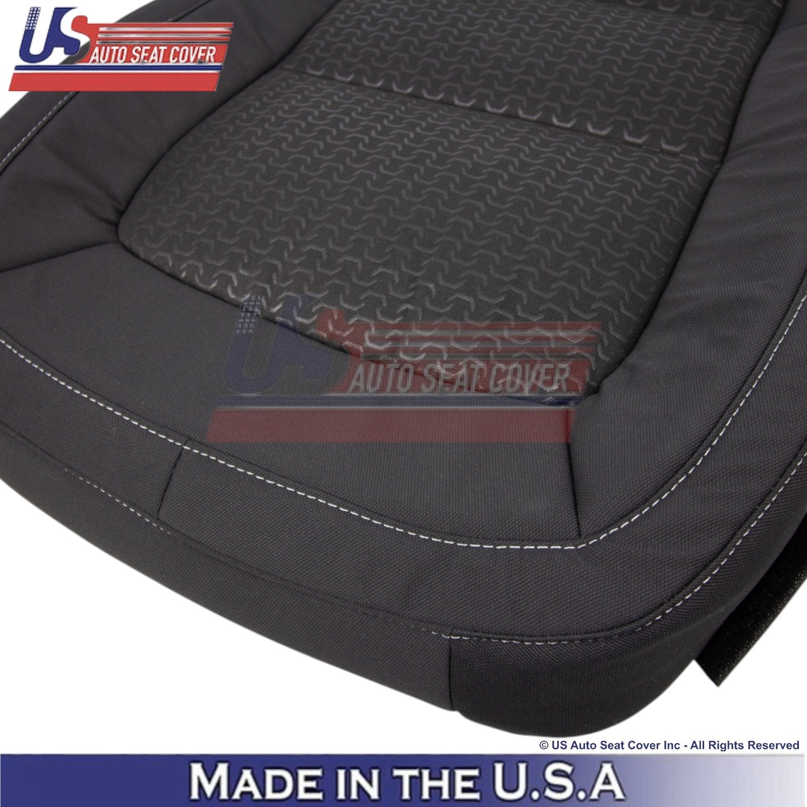 2015-2022 Fits GMC Canyon SLE SLT Front Bottom Cloth Seat Covers Jet Black