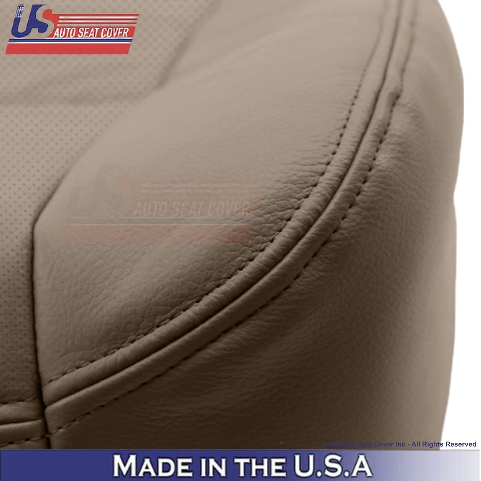 2002-2003 For Ford F250 F350 Lariat Leather Perforated Driver Side Covers Tan
