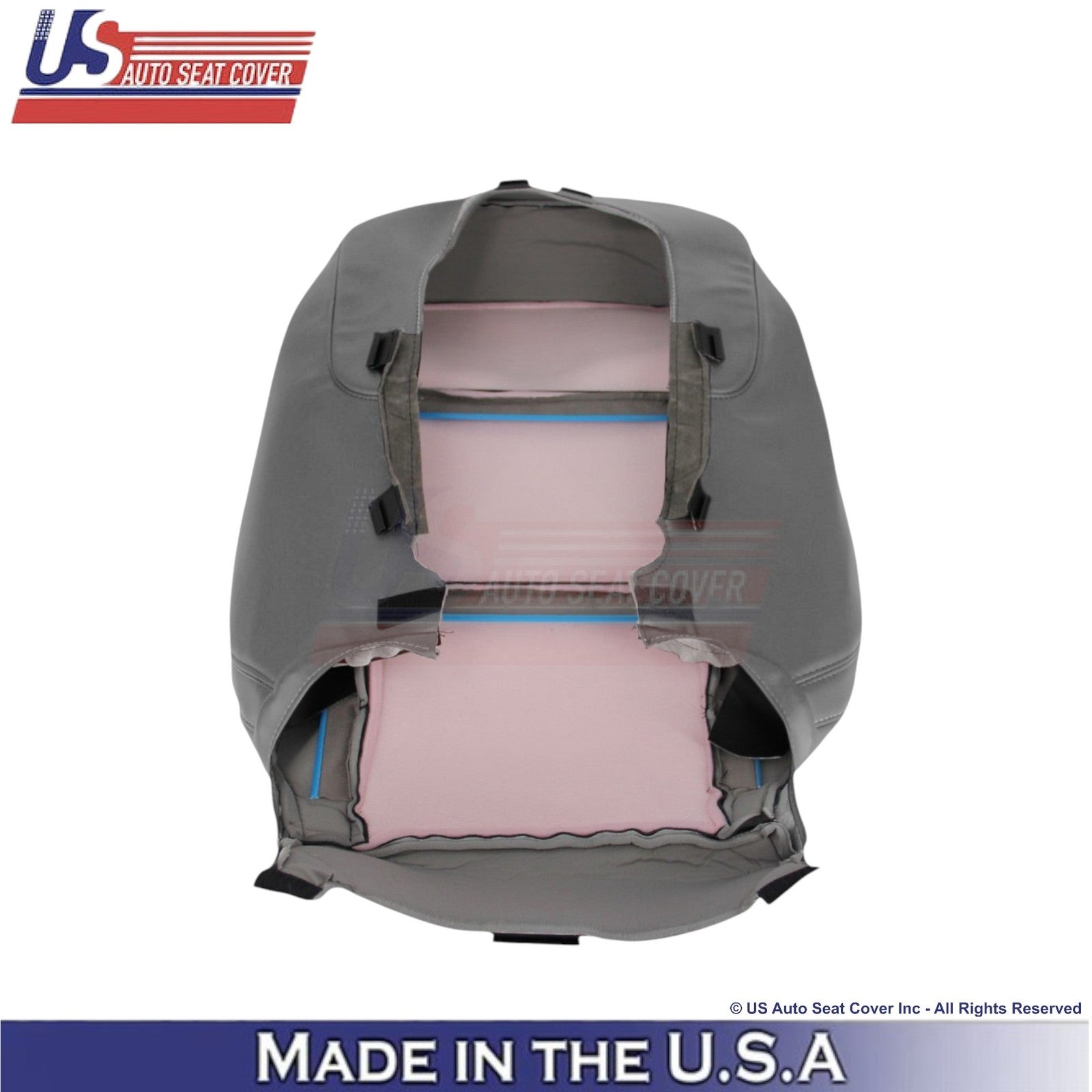 2014-2019 For Chevy Silverado 1500 LT Leather Perf Front Driver Side Covers Gray