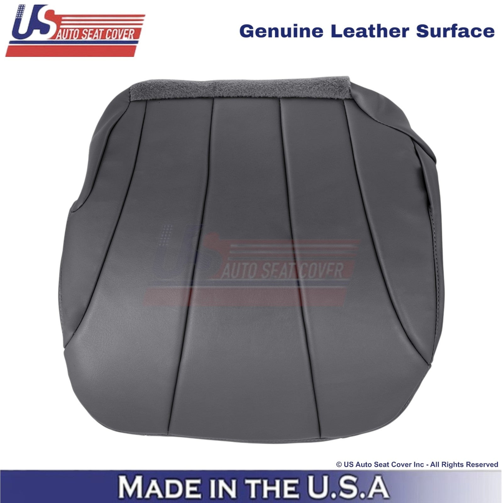 1999-2002 For Chevy Silverado W/T Genuine Leather Driver Bottom Cover Dk. Gray