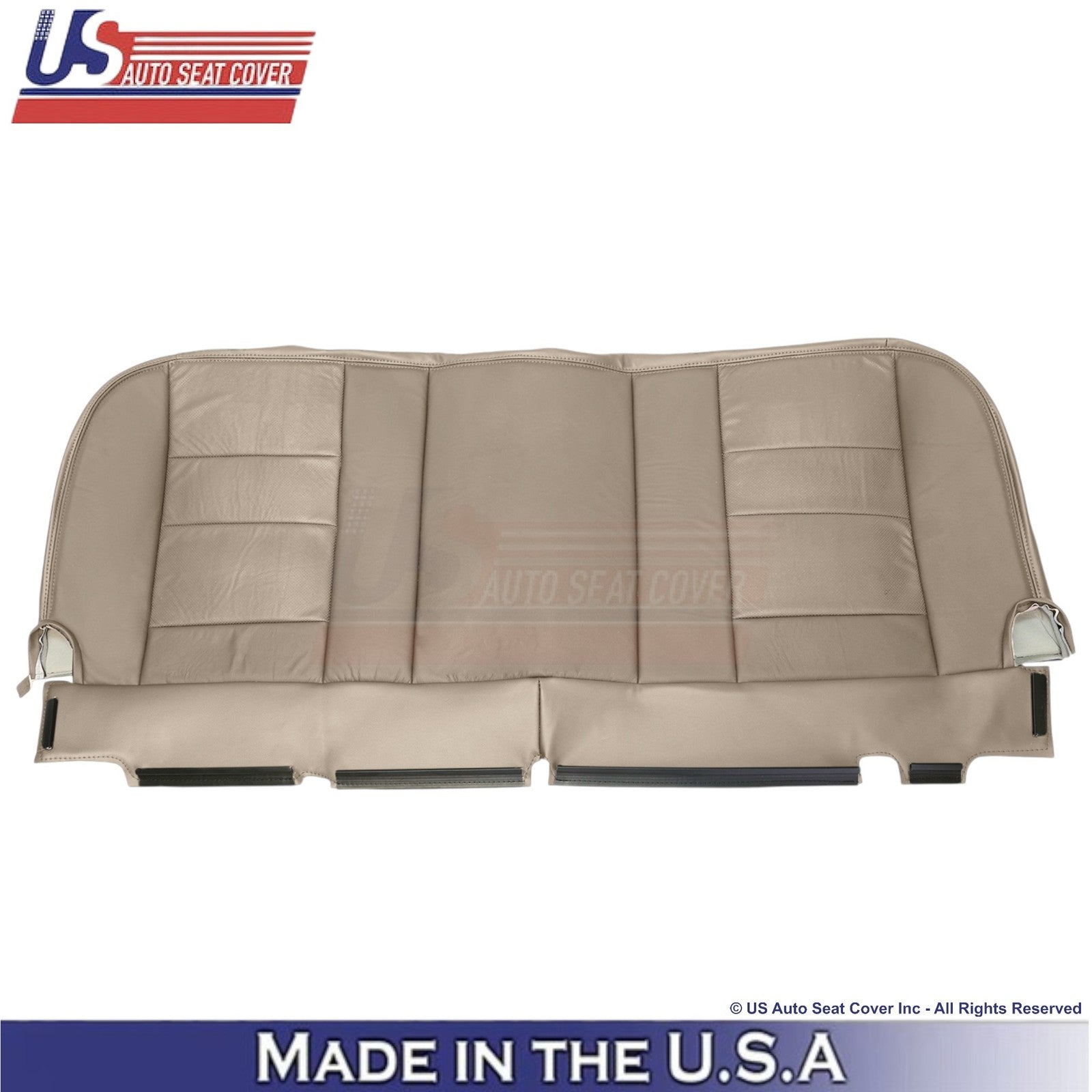 2002-2003 Fits Ford F250 F350 Lariat Leather Perf Rear Bottom Seat Cover Tan