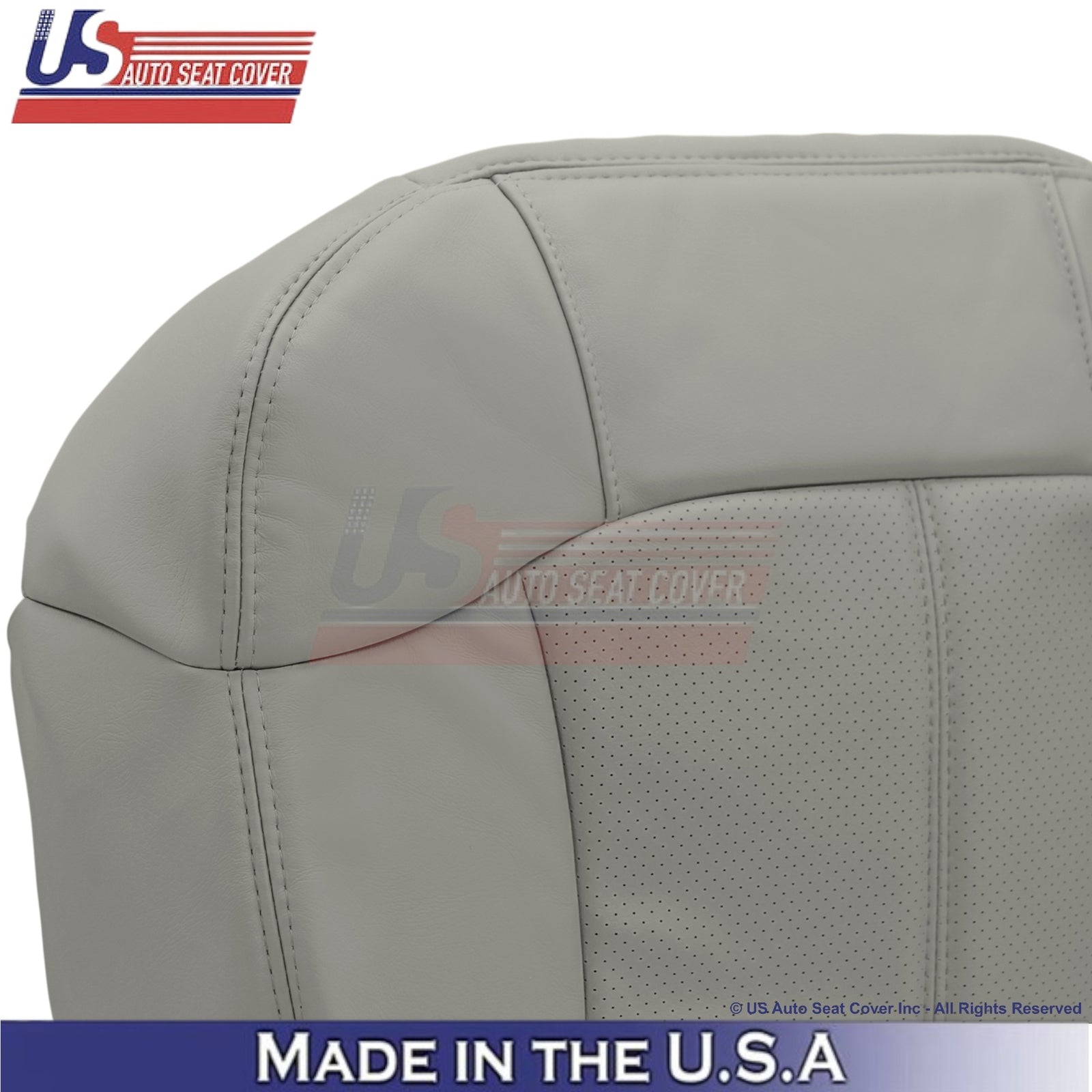 2002 For Cadillac Escalade Leatherette Driver Bottom Seat Cover Pewter Gray