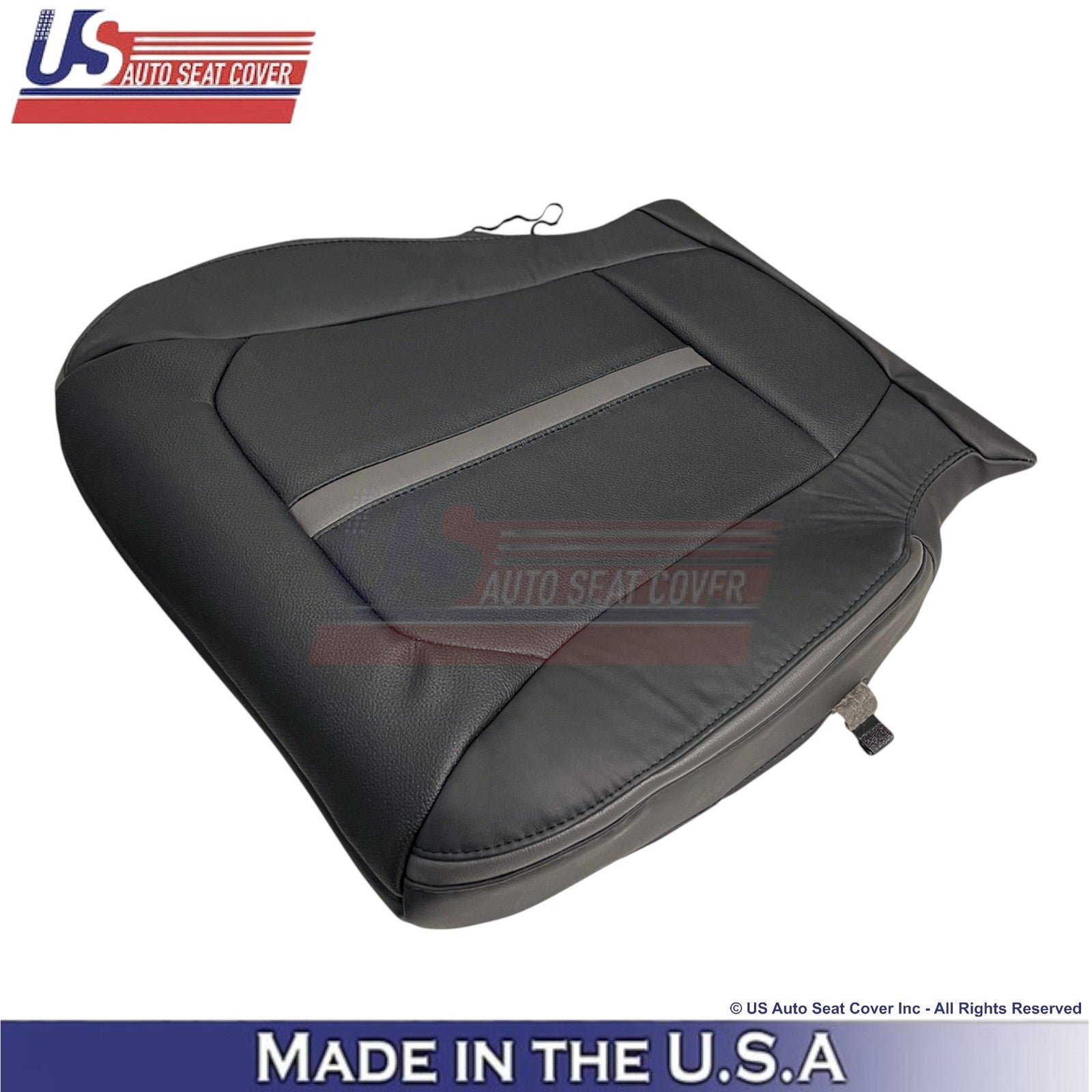 2015-2020 For Ford F150 Platinum Genuine Leather Driver Bottom Seat Covers Black