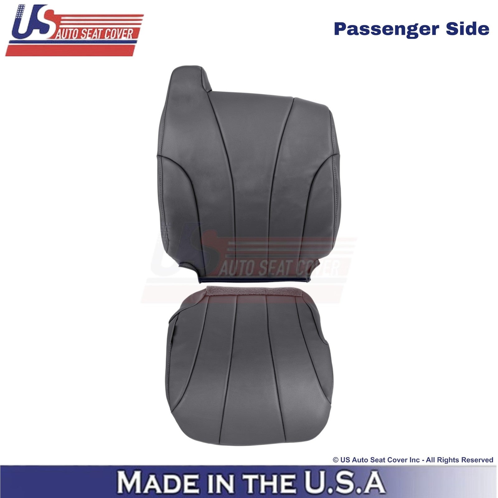 1999-2002 For Chevy Silverado W/T Leatherette Passenger Side Covers Dk. Graphite