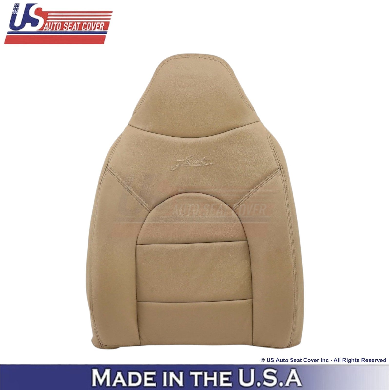1998-2000 For Ford F250 Lariat Leatherette Front Passenger Covers Prairie Tan