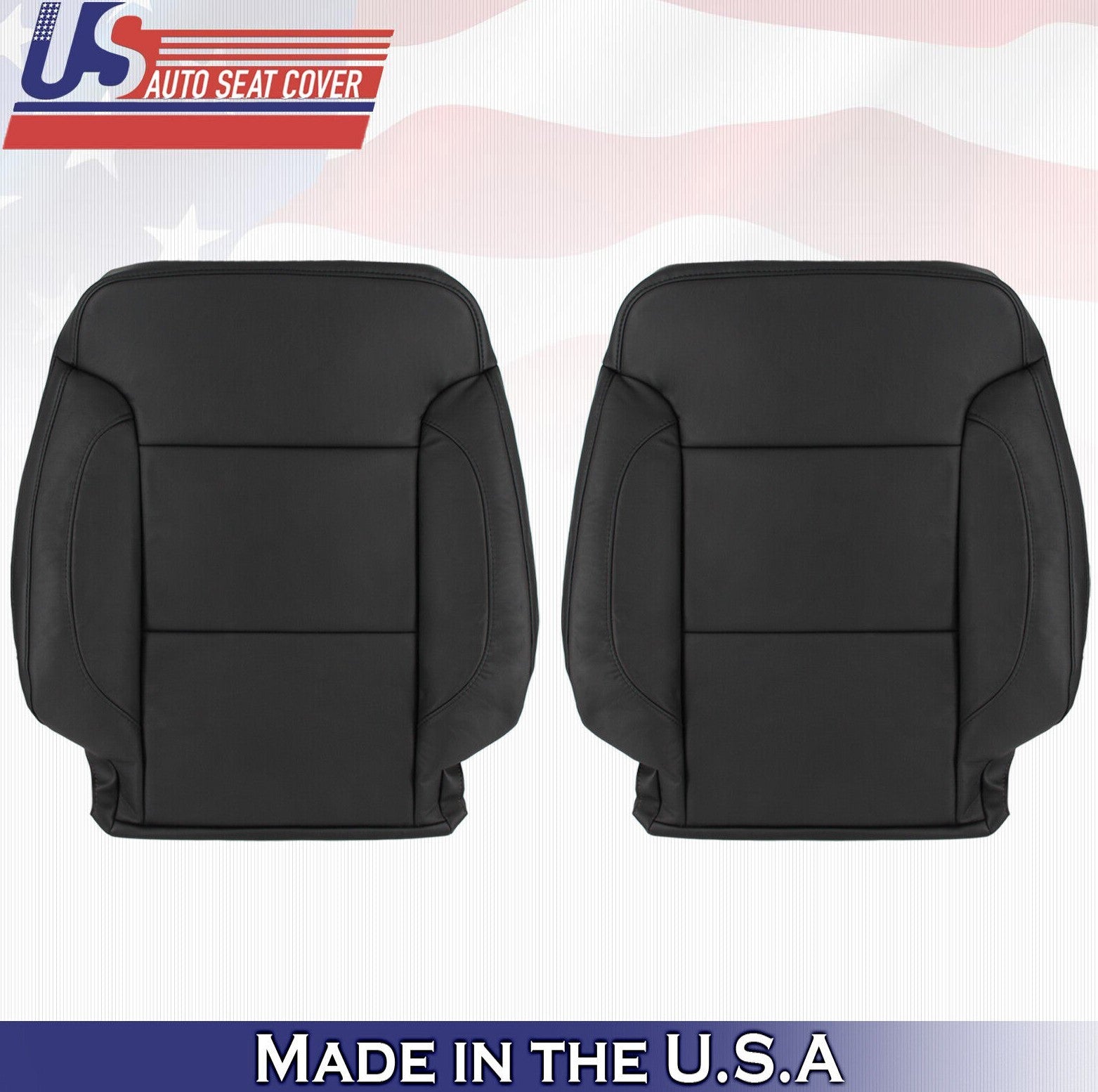 2016 2017 For Chevy Silverado 1500 Driver & Passenger Top Leather Seat Covers