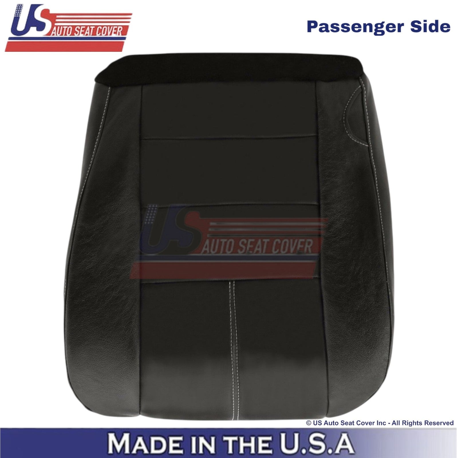 2008-10 For Ford F250-550 FX4 Leatherette Passenger Bottom Cover Blk/White stch