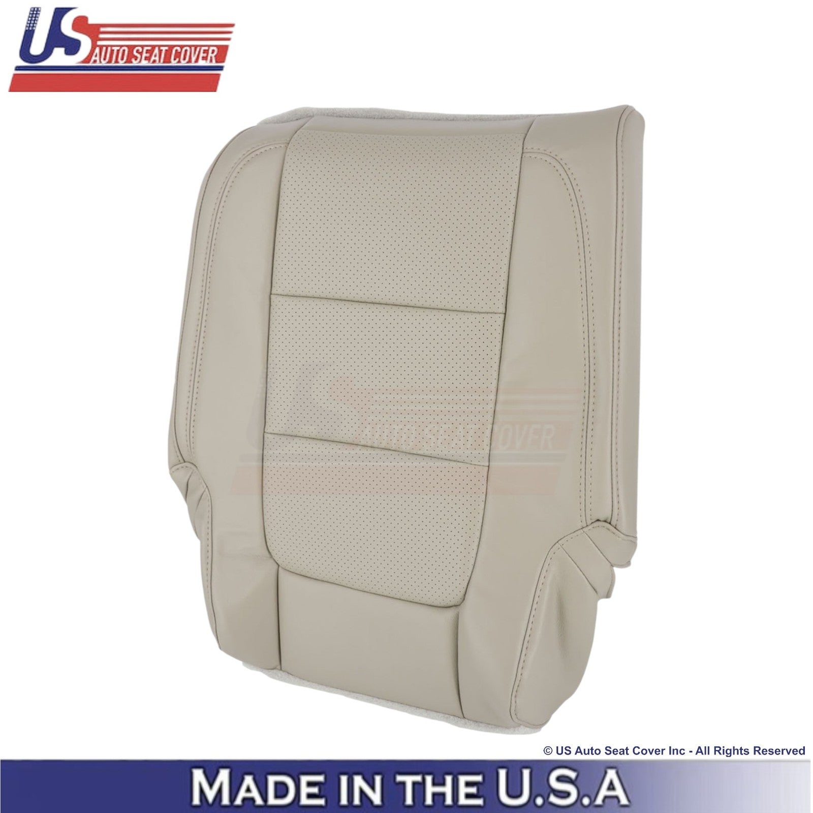 2011-2015 For Ford Explorer 2nd Row Right Top Leather Cover Med. Light Stone