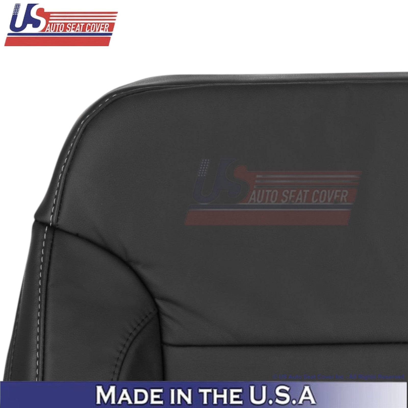 2015-2020 For Chevy Suburban Leatherette Front Replacement Seat Covers Jet Black