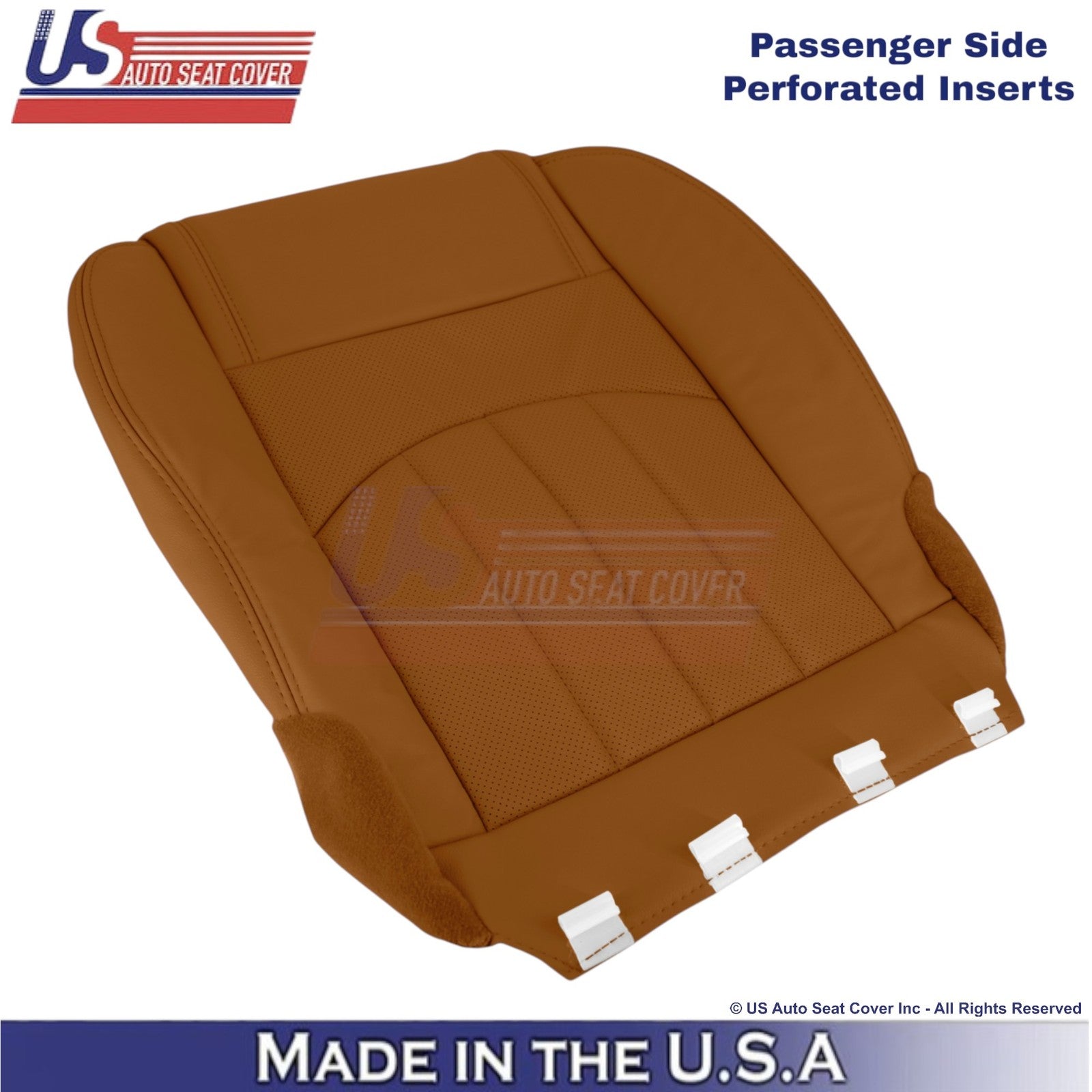 2013-2014 Fits Chevy Traverse Leather Perforated Front Replacement Covers Mojave