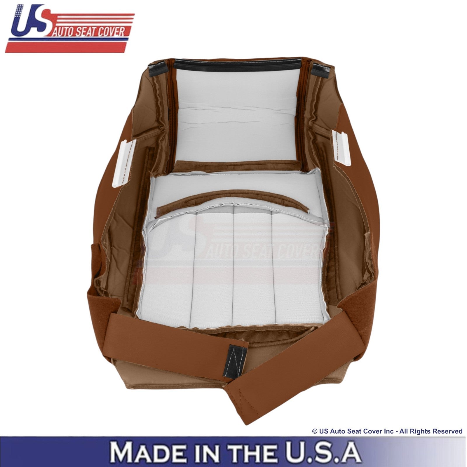 2015-2017 Fits Chevy Traverse Leatherette Perforated Front Seat Covers Saddle Up