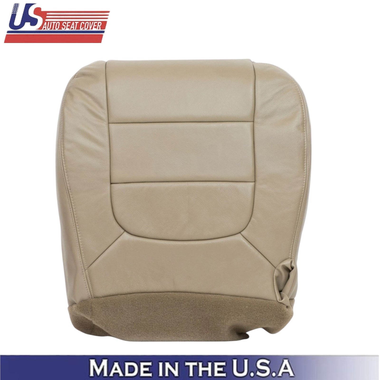 2002-2003 For Ford F150 Lariat Leather Front Bottom Replacement Seat Covers Tan