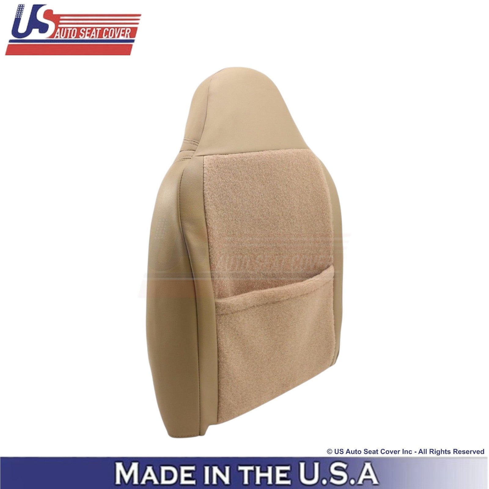 1998-2000 For Ford F250 Lariat Super Duty Leatherette Driver Covers Prairie Tan