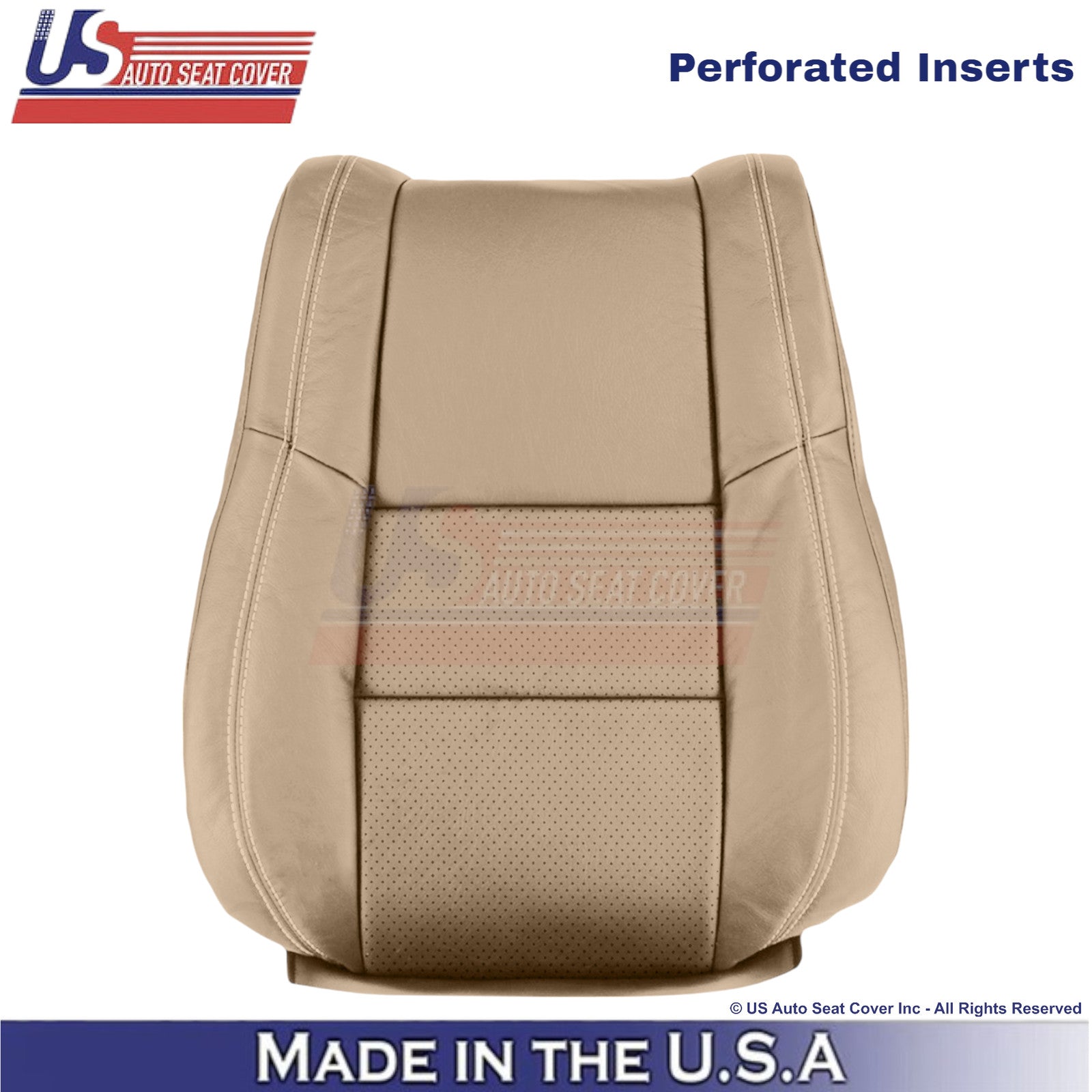 2011-2017 For Dodge Durango Genuine Leather Front Passenger Seat Covers Tan