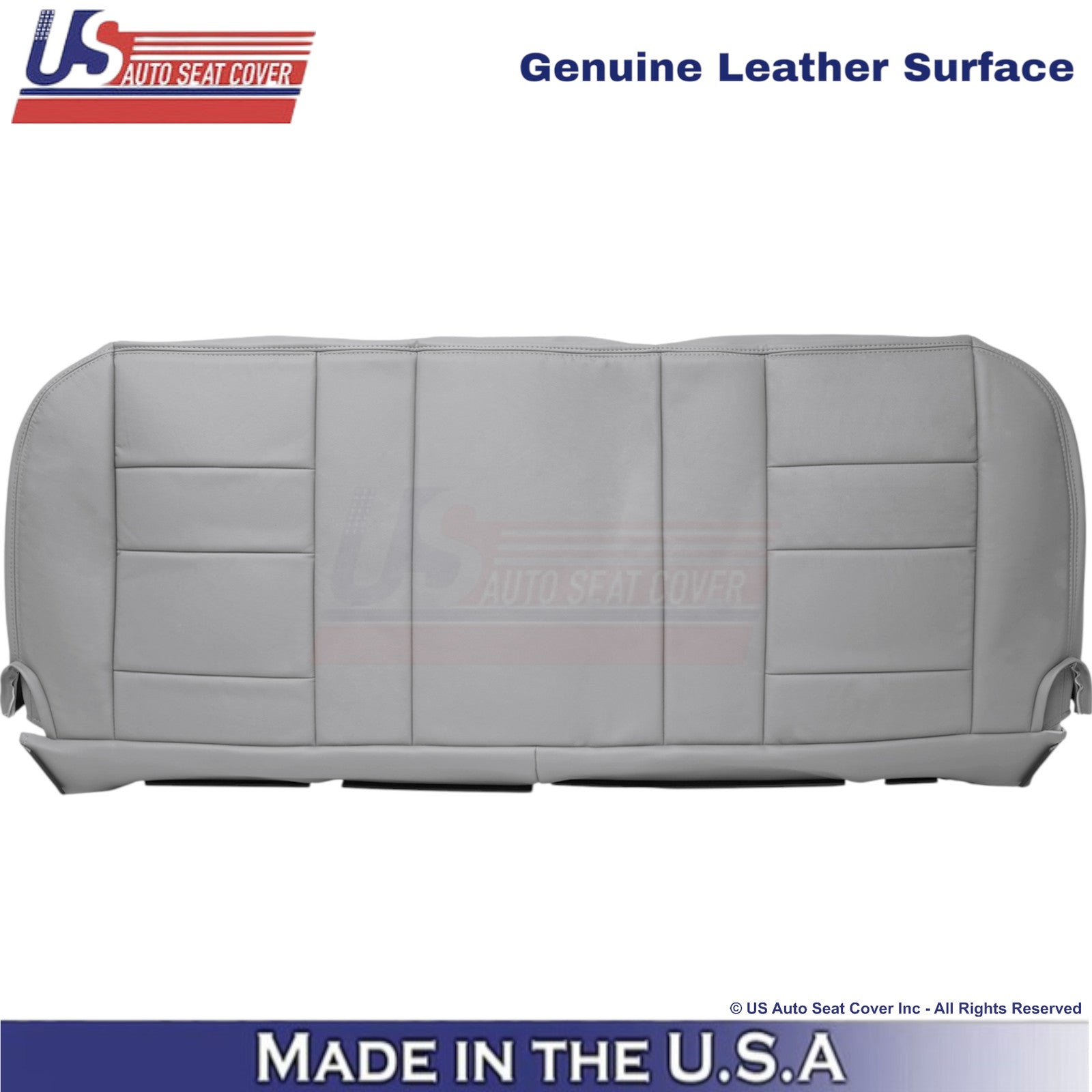 2003-2007 For Ford F250 F350 Lariat Genuine Leather Rear Bench Bottom Cover Gray