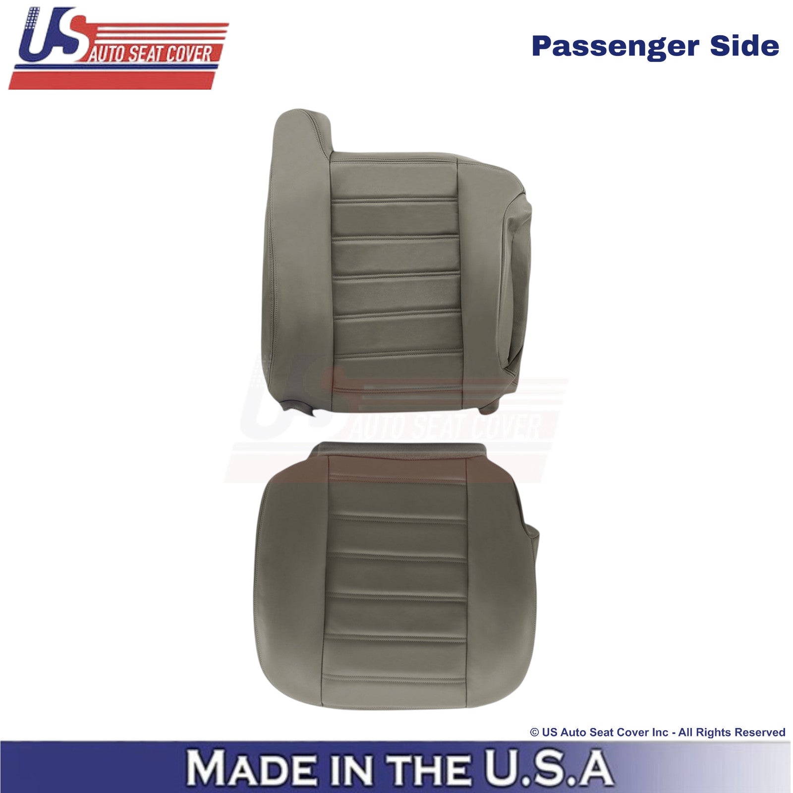 2003-2007 For Hummer H2 Leatherette Passenger Replacement Seat Covers Wheat Gray