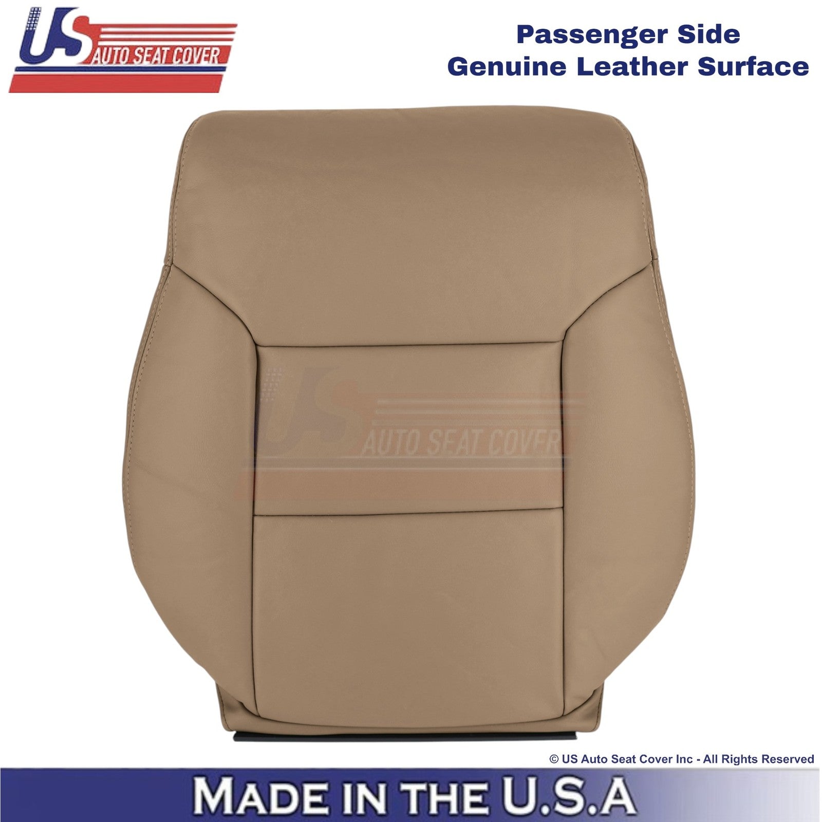 1998-2003 Fits Toyota Sienna Genuine Leather Passenger Top Seat Cover Dark Oak