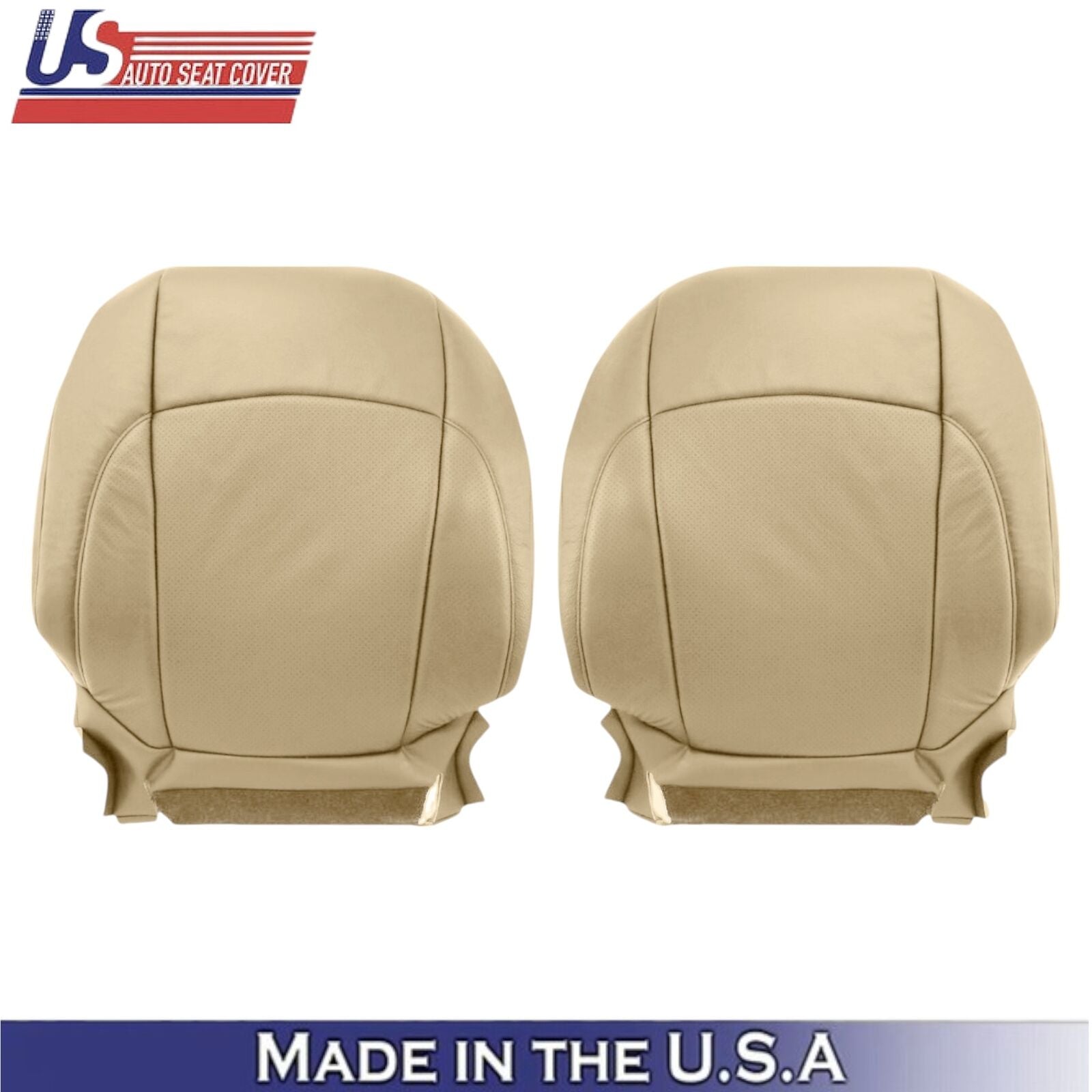 2007-2009 For Lexus ES350 Leatherette Front Top Replacement Covers Cashmere Tan