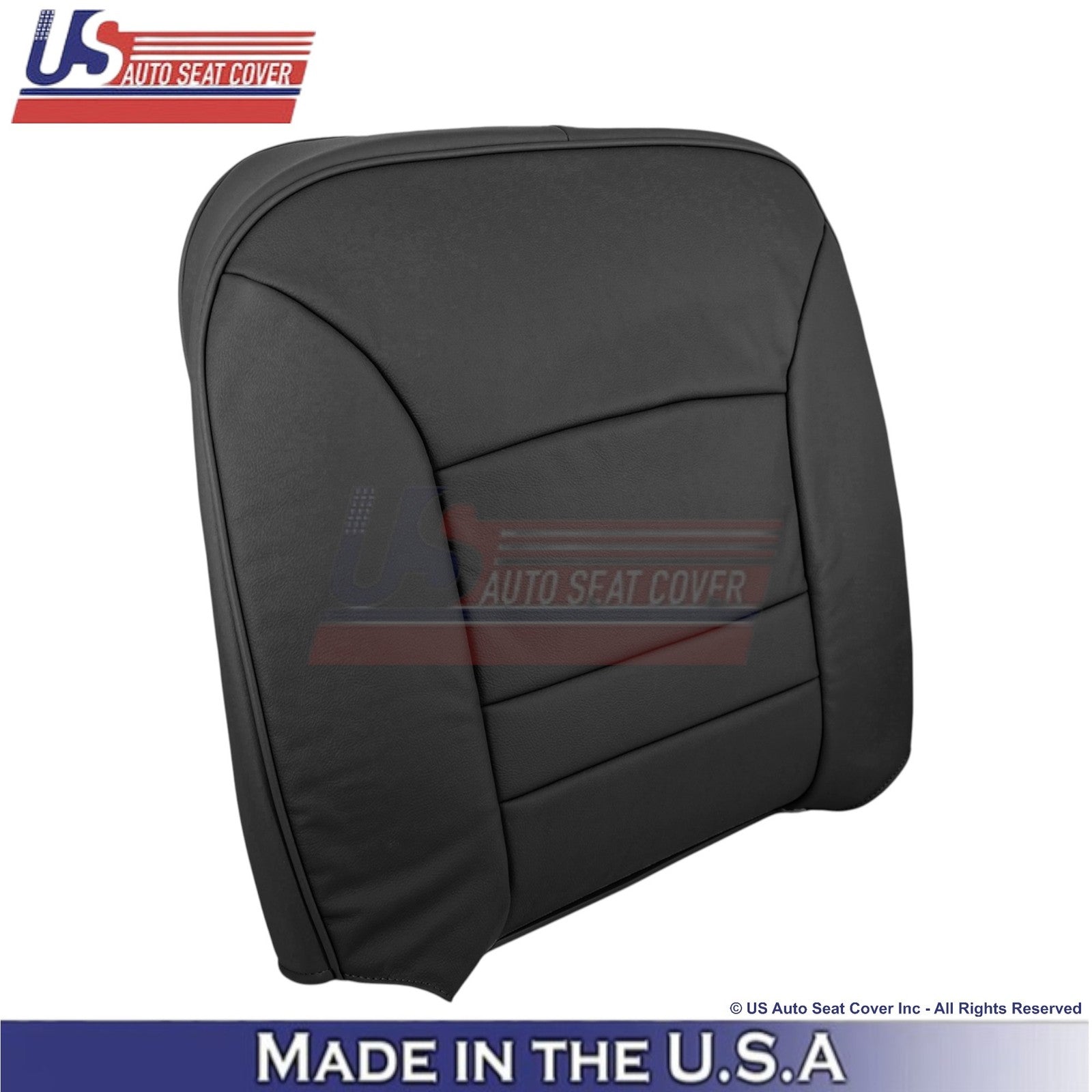 2000-2002 Fits Ford Crown Victoria Leatherette Front Top Seat Covers Black