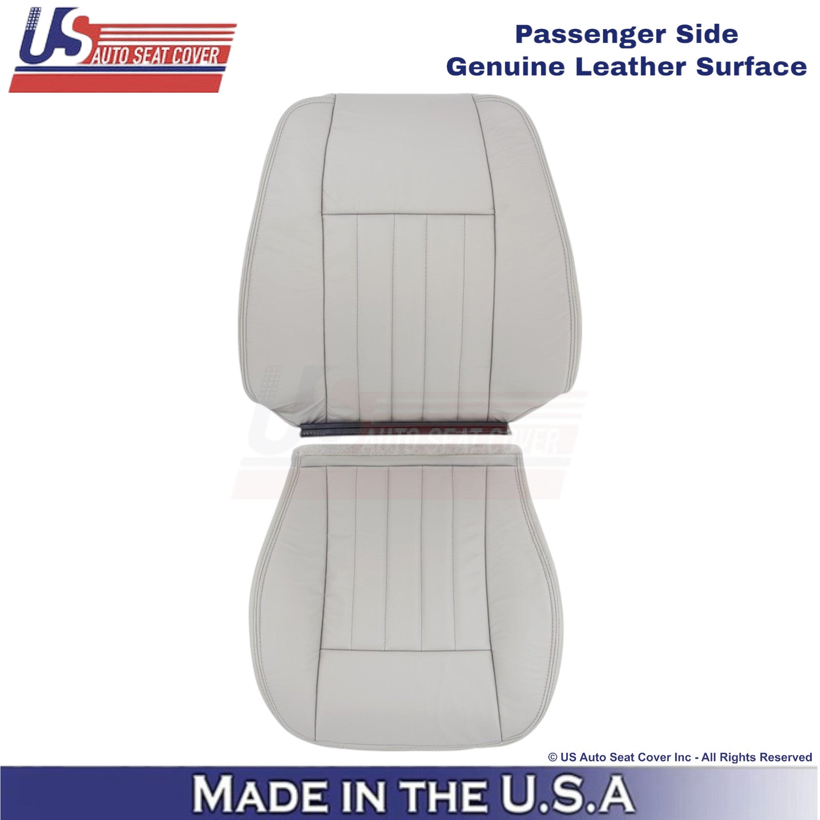 2005-2007 Fits Jeep Liberty Limited Passenger Genuine Leather Covers Graystone