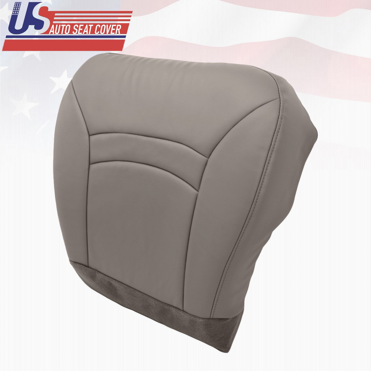 DRIVER BOTTOM SEAT COVER GRAY LEATHERETTE 2000 To 2002 FORD E150 ECONOLINE VAN
