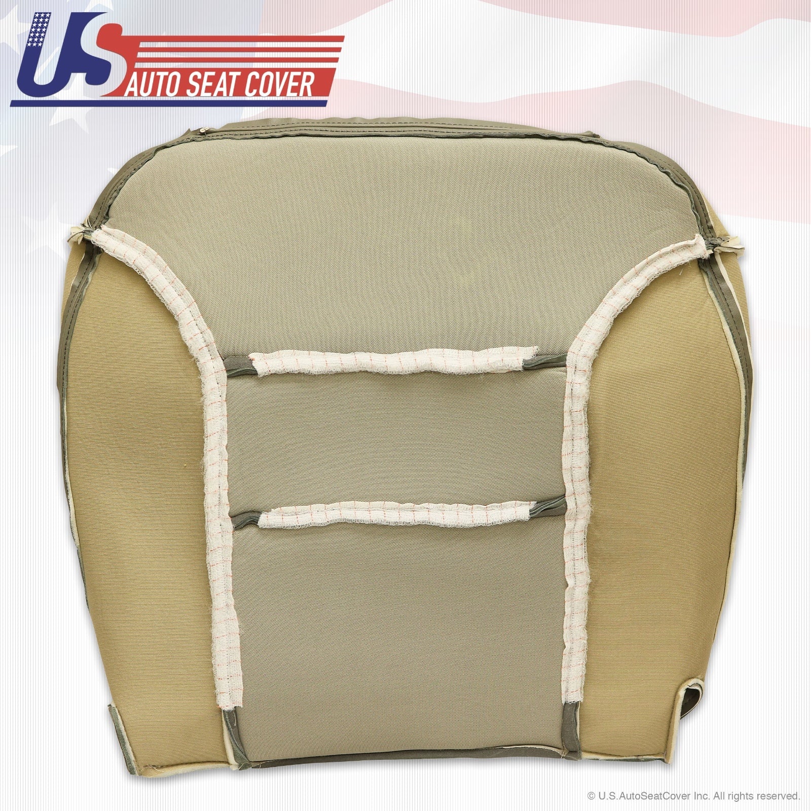 Chevy Silverado Driver Bottom built in Heater Leather Seat Cover Tan 1995 - 1999