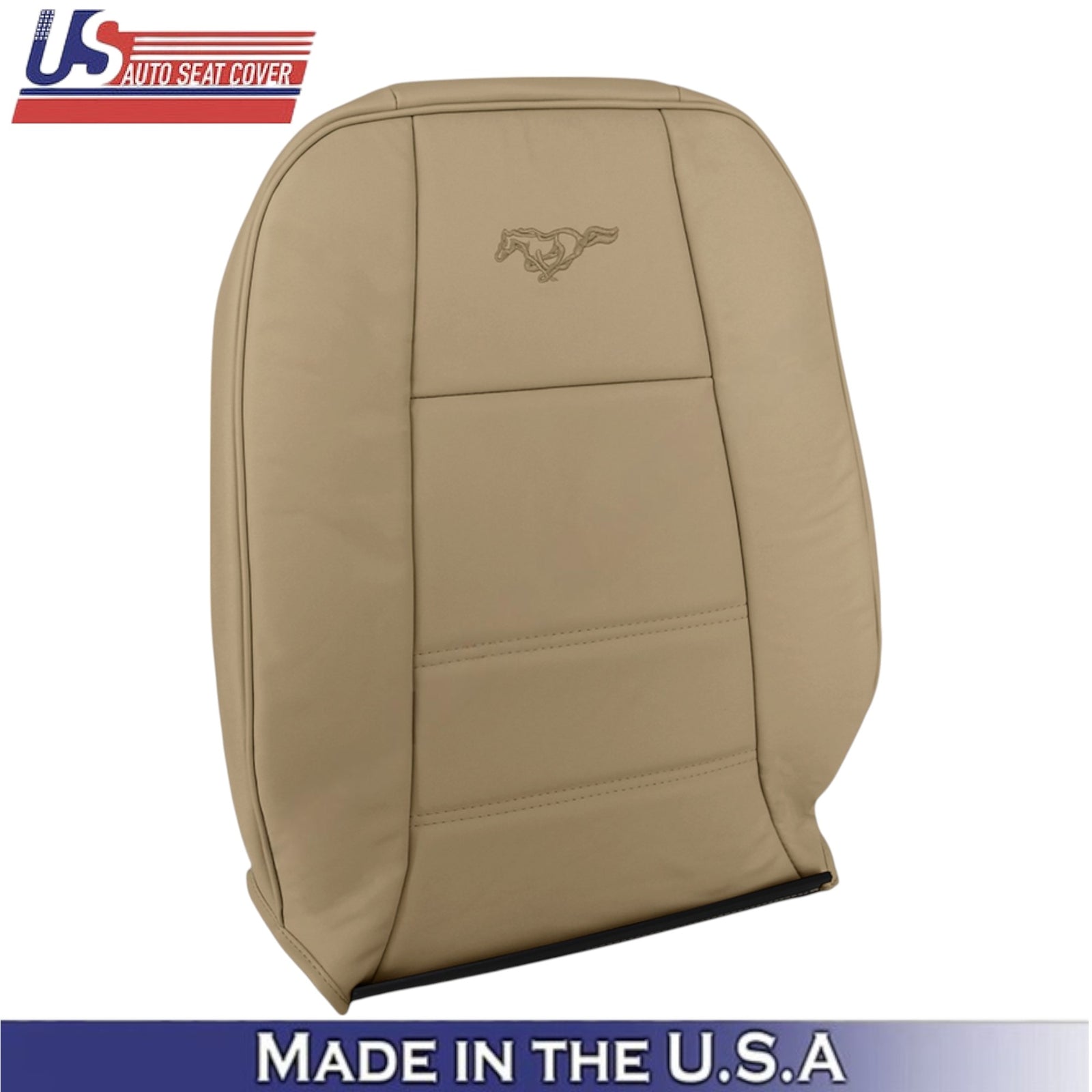 1999-2004 For Ford Mustang V6 Leatherette Passenger Side Covers Medium Parchment