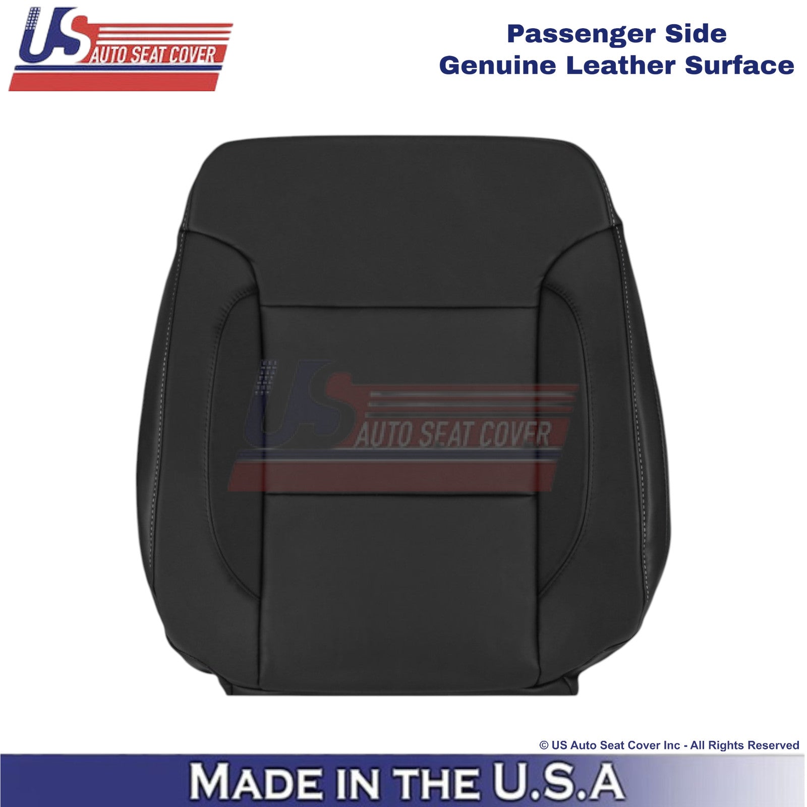2015-2020 For Chevy Tahoe Genuine Leather Passenger Top Replacement Cover Black