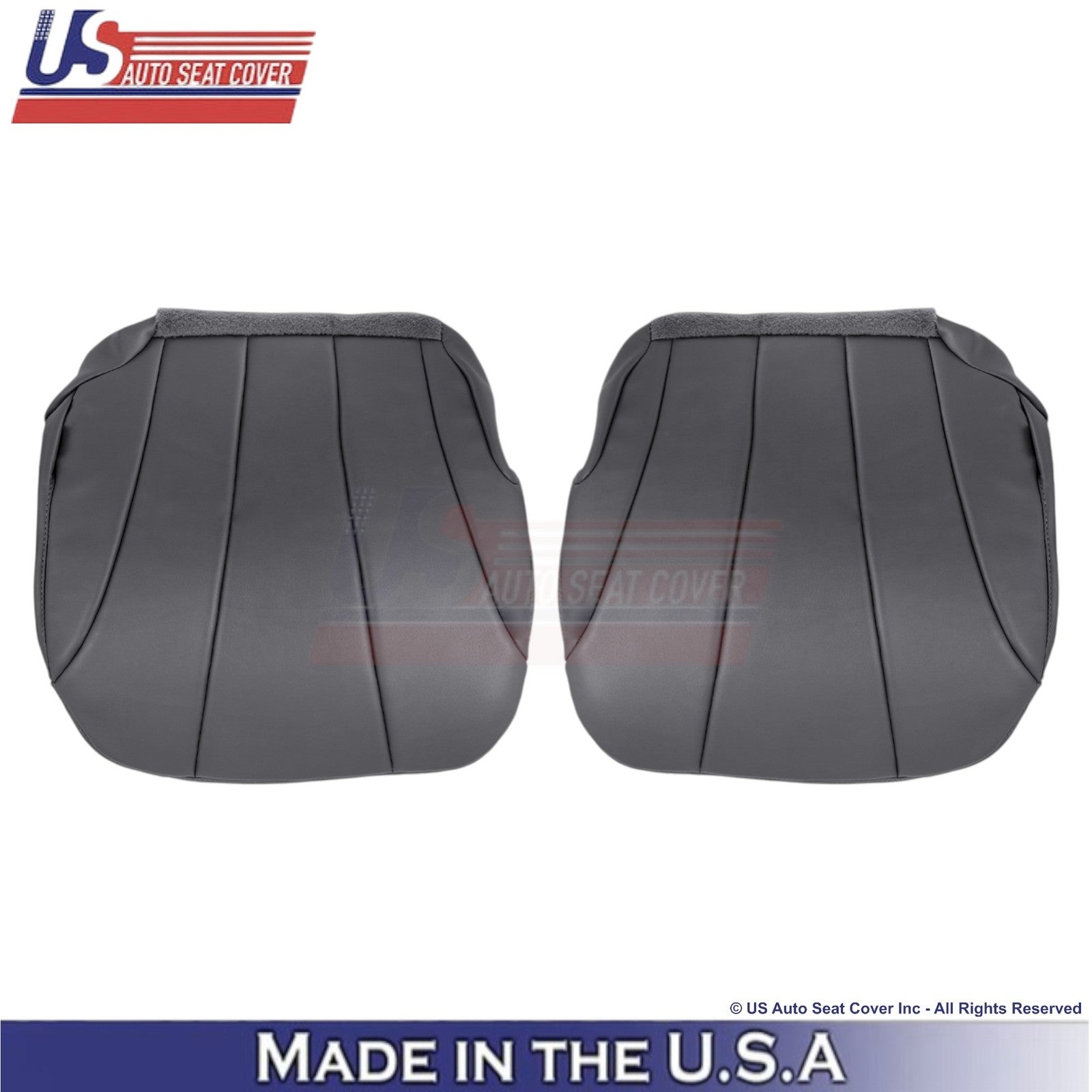1999-2002 For Chevy Silverado W/T Leatherette Front Bottom Covers Dark Graphite