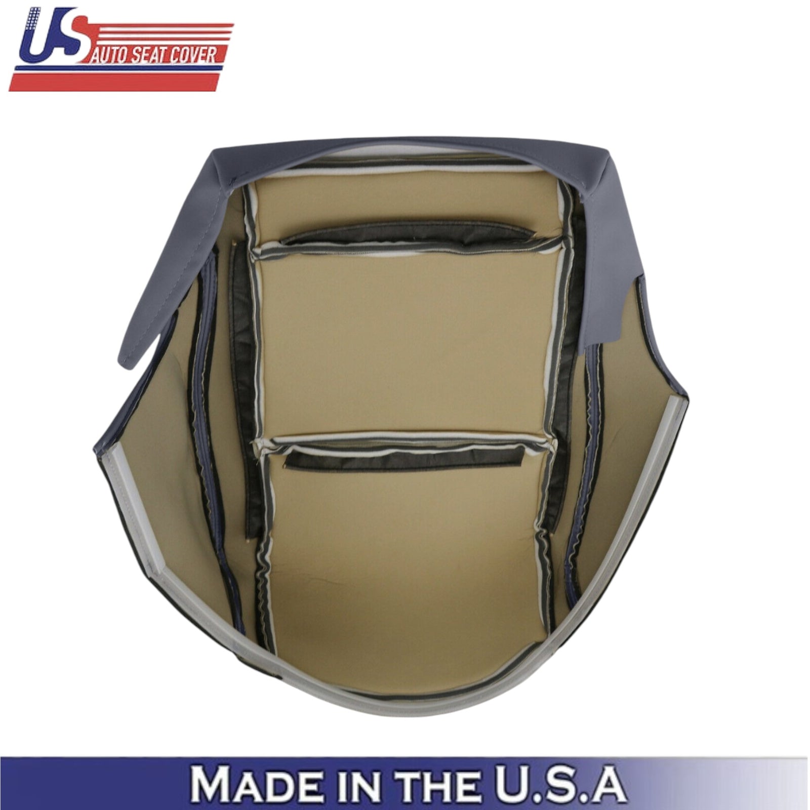 1990-1997 For Toyota Land Cruiser Leather Passenger Bottom Cover Bluish Gray