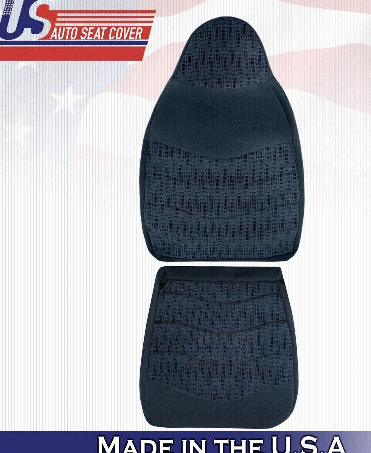 2000 For Ford F250 F350 XLT Driver Side Top & Bottom Cloth Seat Covers Blue