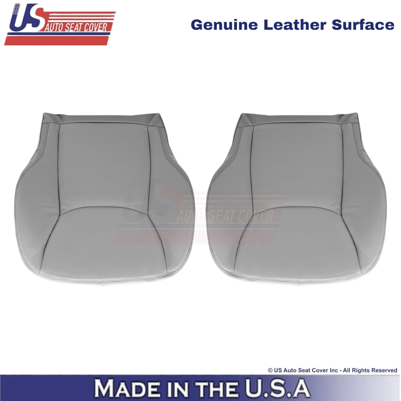 1999-2006 Fits Mercedes-Benz S-Class Genuine Leather Bottom Seat Covers Ash Gray
