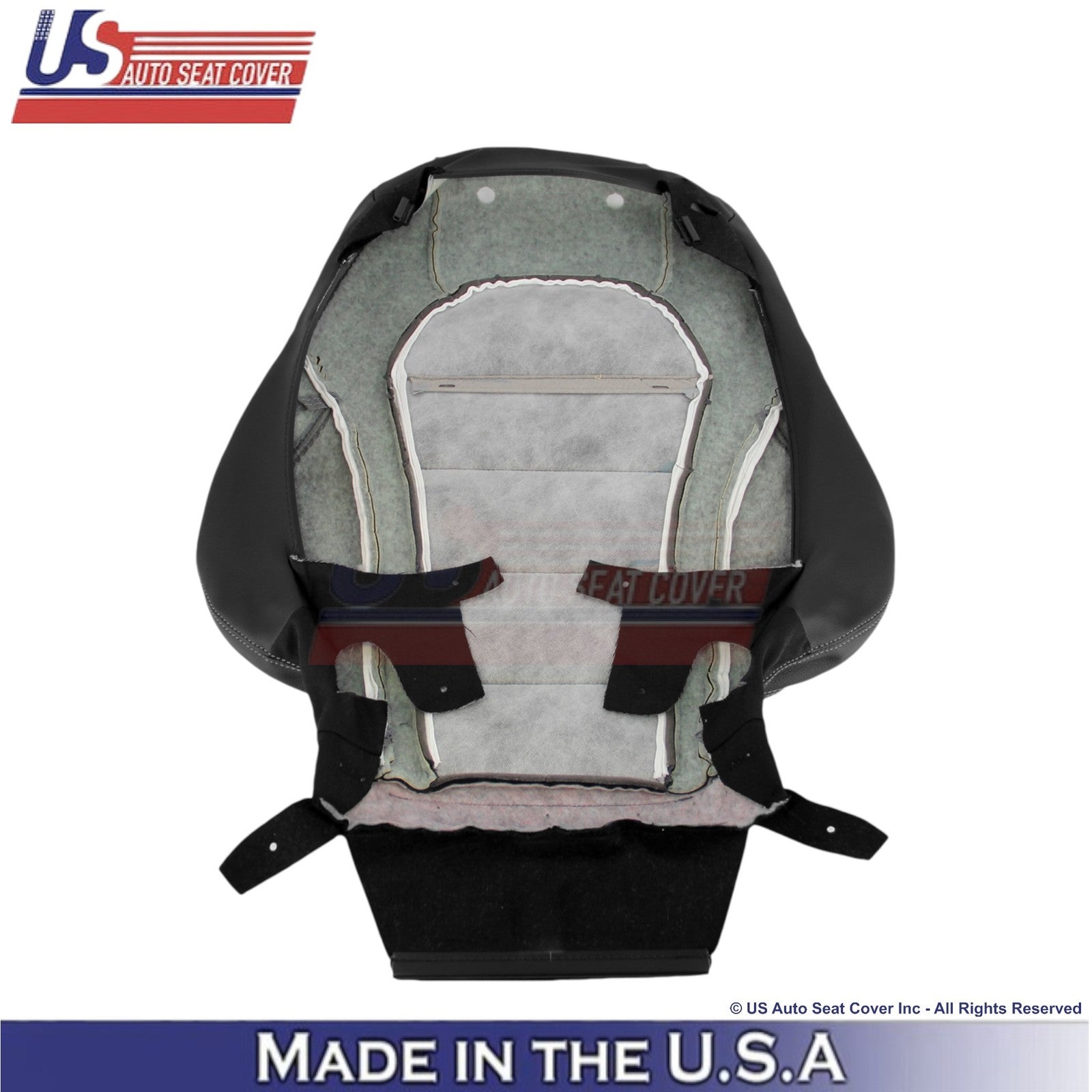 16-21 For Mercedes Benz GLC Class Leather Driver Top Cover Black - White Stitch