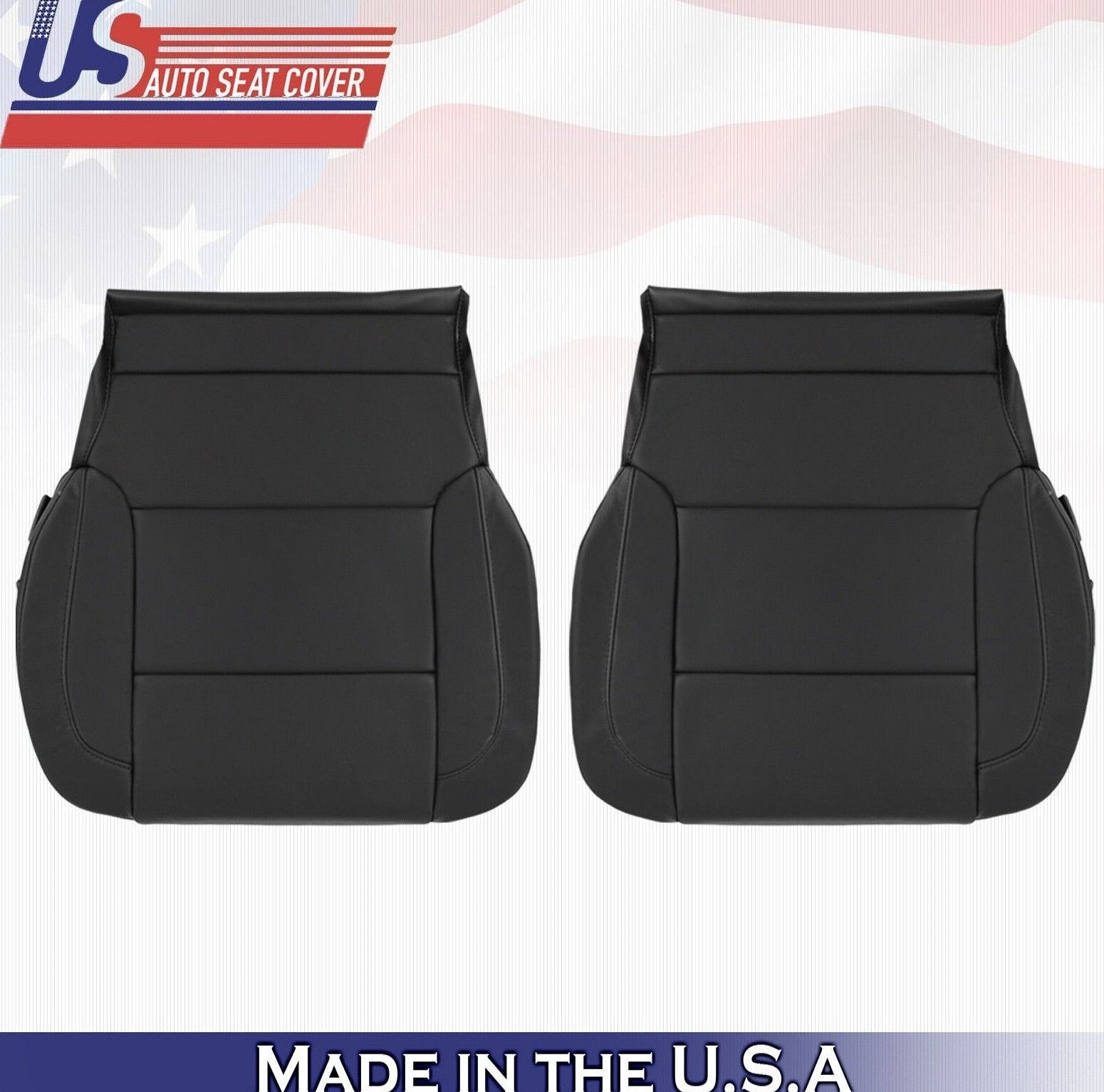 2016 For Chevy Silverado 2500 3500 Driver & Passenger Bottom Leather Seat Covers